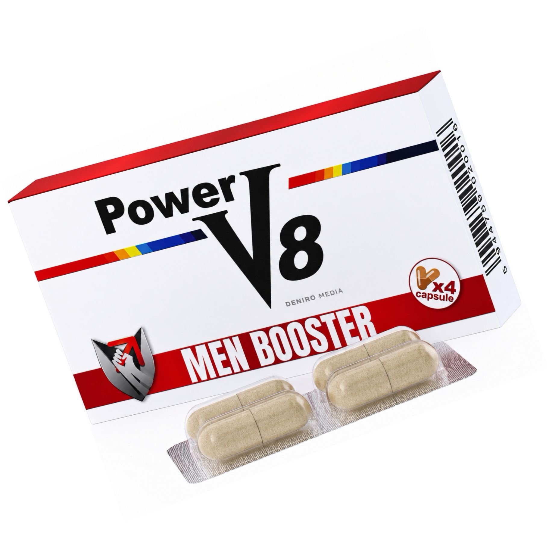 4 Pastile Pentru Erecție Și Potență Power V8