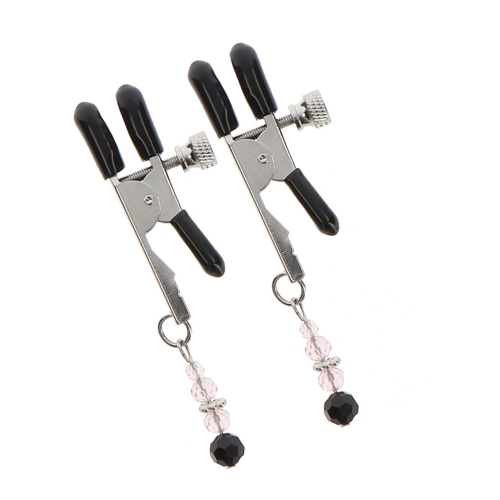 Adjustable Clamps With Beads Argintiu