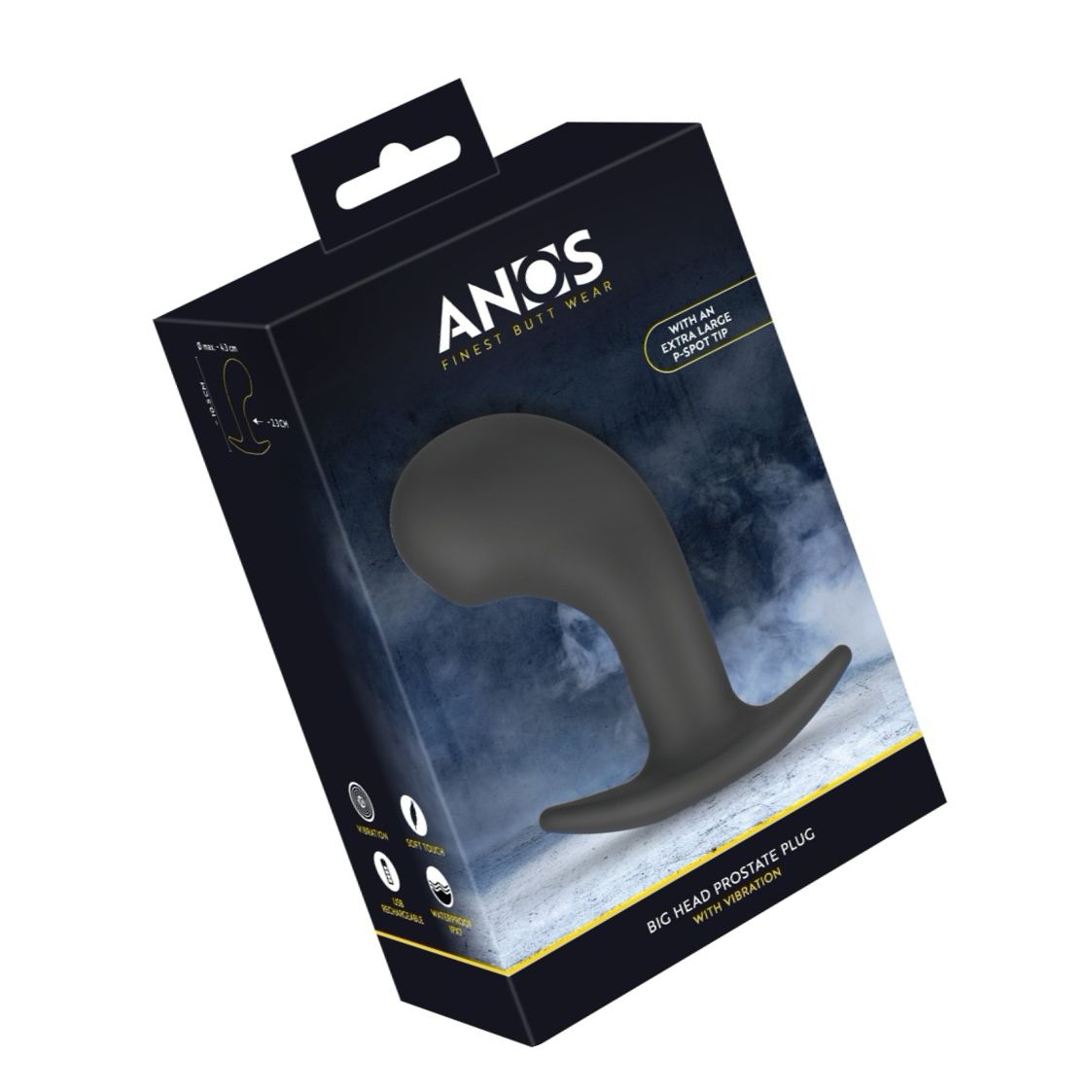 ANOS Big Head — Plug Prostatic cu Cap Mare, 10 Moduri