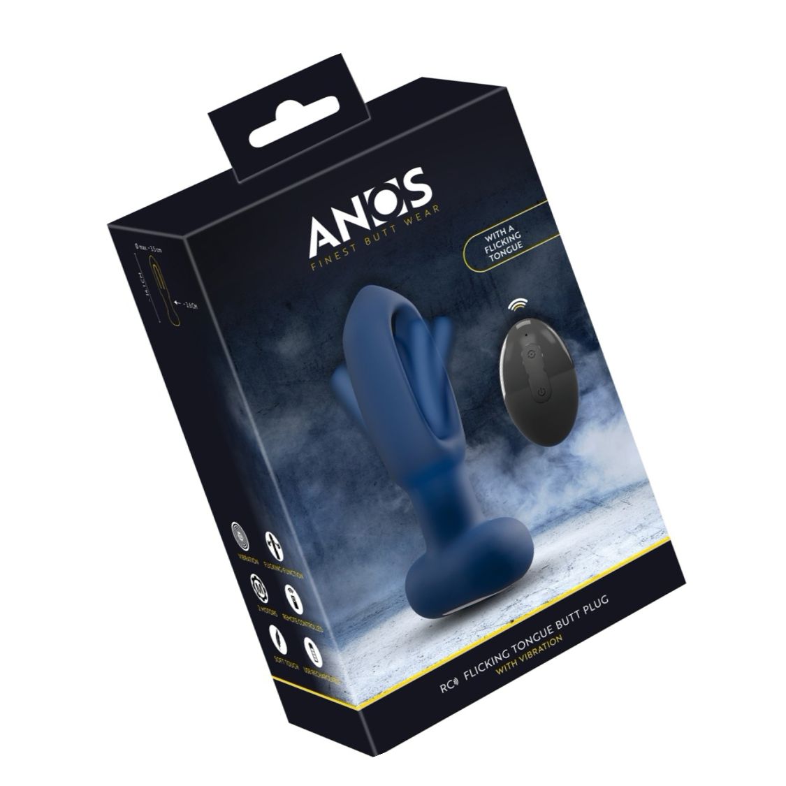 ANOS Plug Anal cu Limba Oscilantă – 10x10, Reîncărcabil