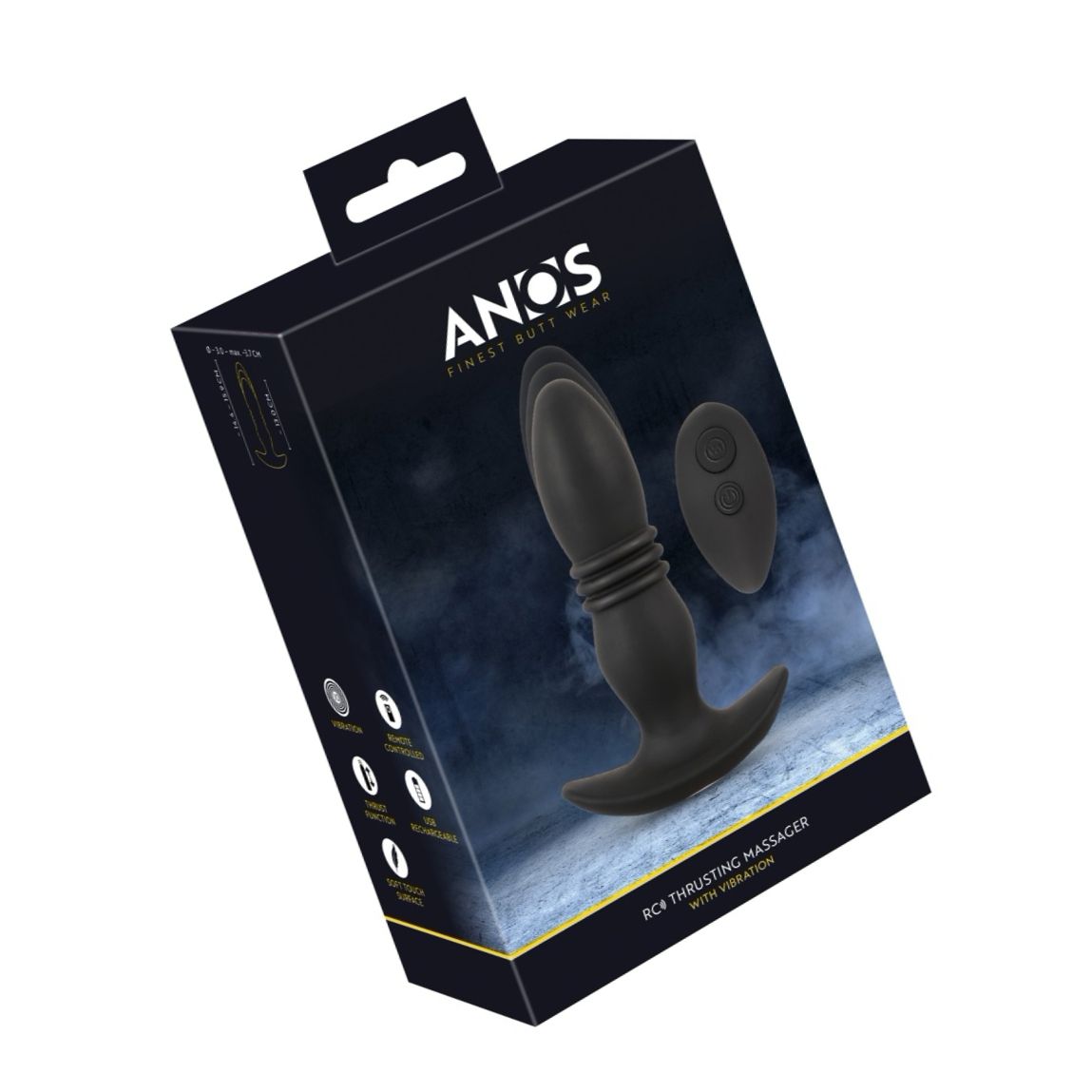 ANOS Plug Anal Vibrator Thrusting — 10 Vibraţii, 6 Impingeri