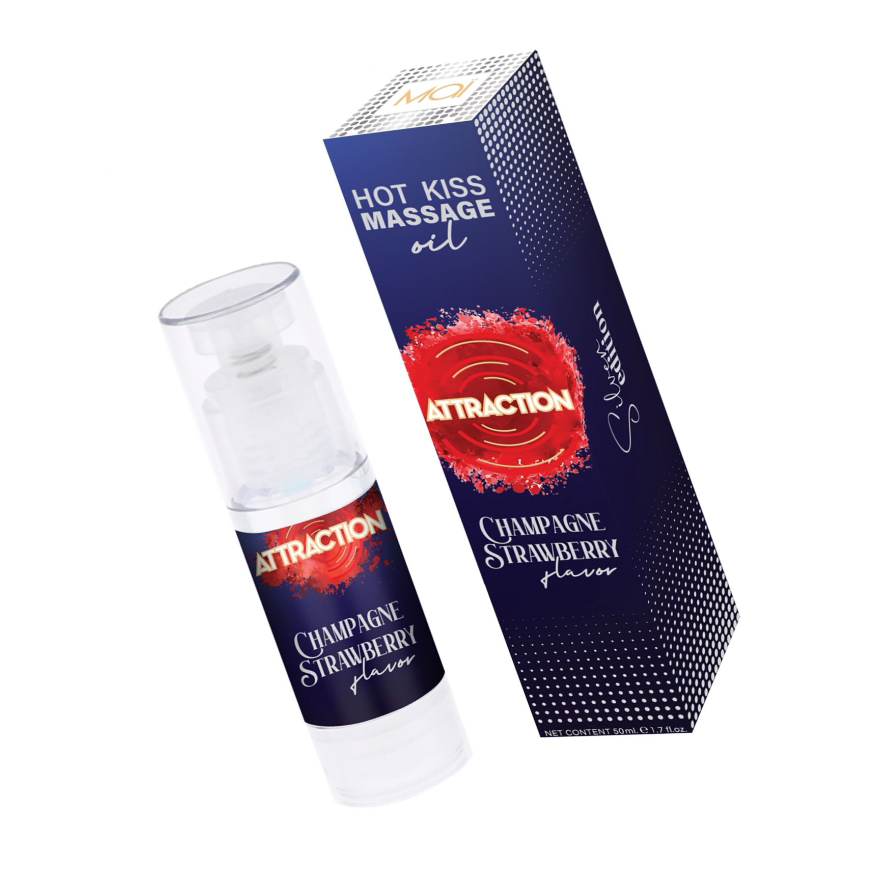 Attraction Ulei Masaj Sărutabil Șampanie și Căpșuni