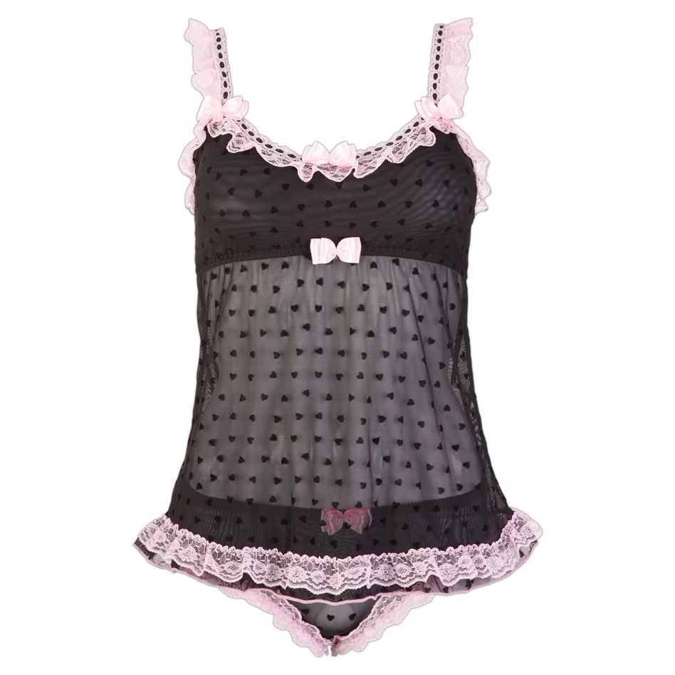 Babydoll Cottelli Collection Teresa Negru