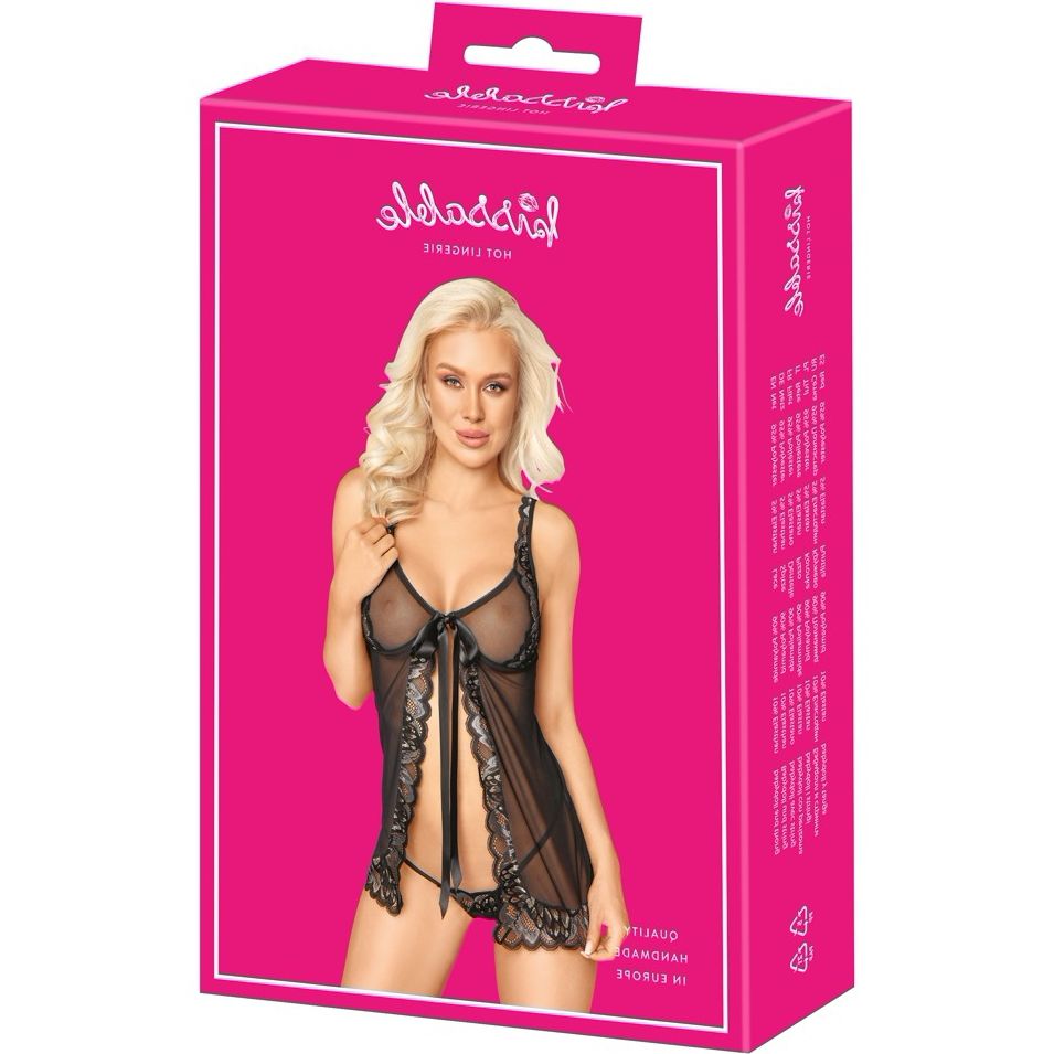 Babydoll Kissable Sandra Negru S-M Thumb 7