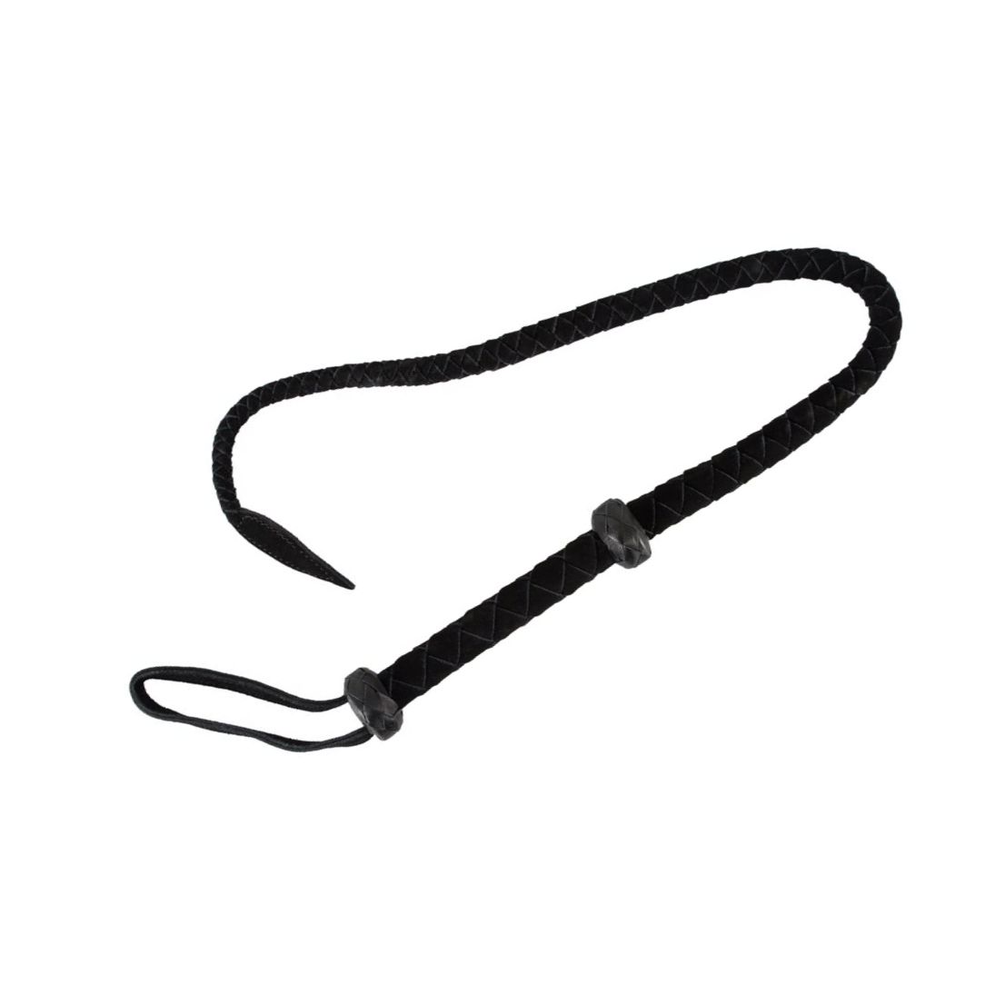 Bici Single Tail Leather Whip Negru