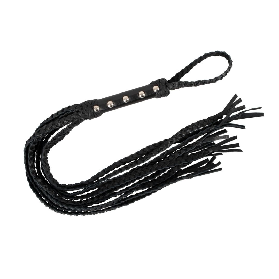 Bici ZADO Cat-O-Nine cu 9 Cozi Piele 70cm Negru