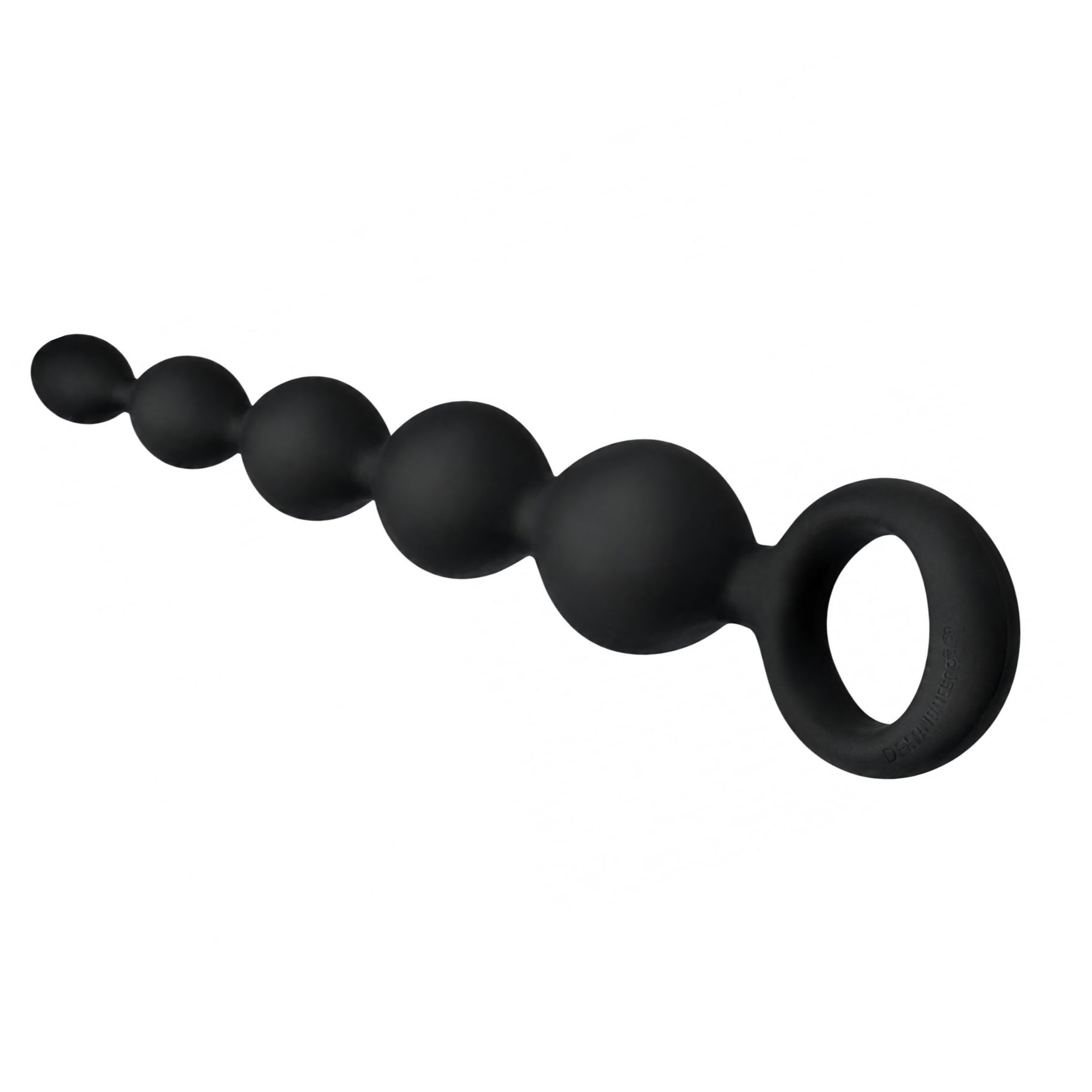 Bile Anale Din Silicon Cu Striații 14cm Negru