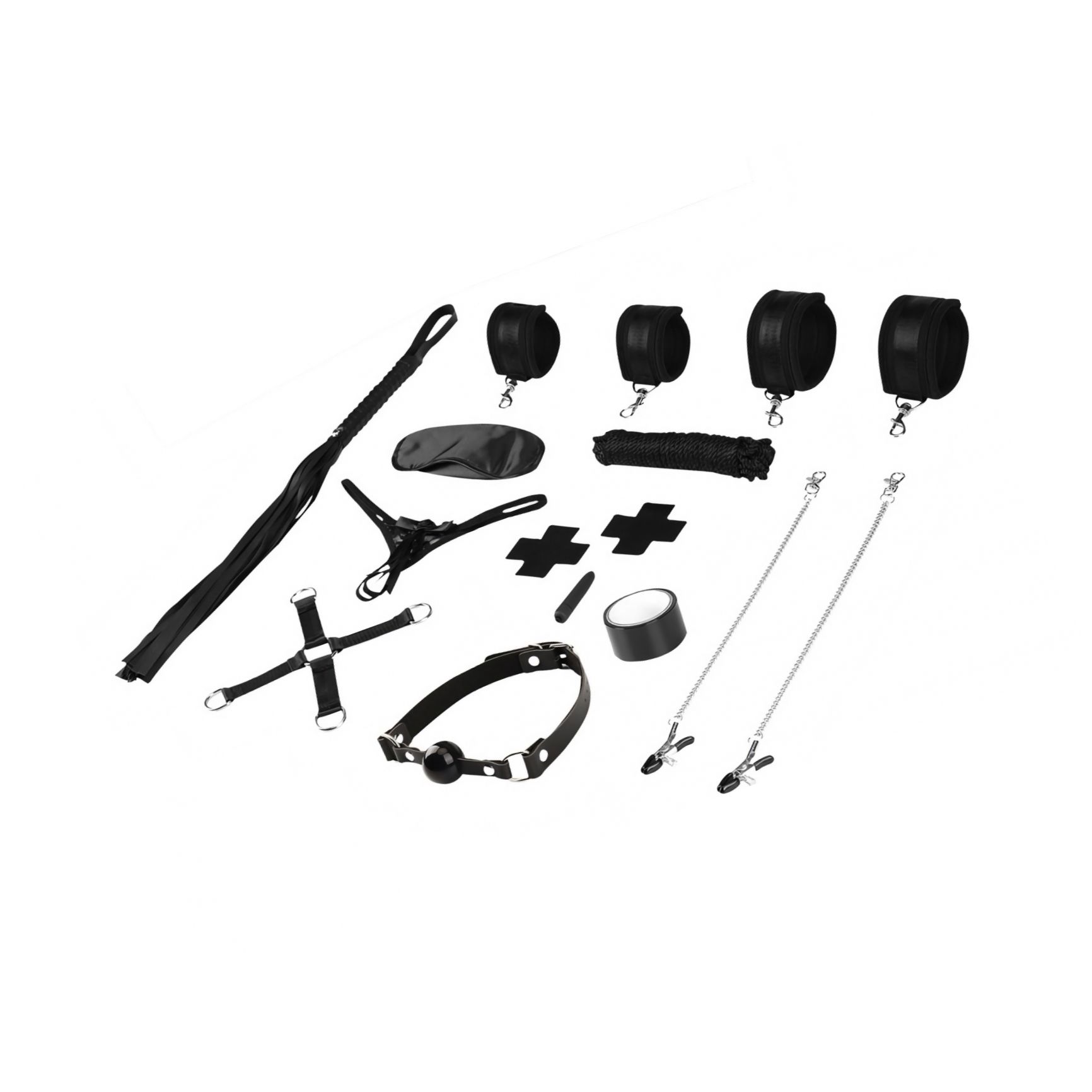 Bound You Set BDSM 12 Piese Liebe Seele, Negru, Complet