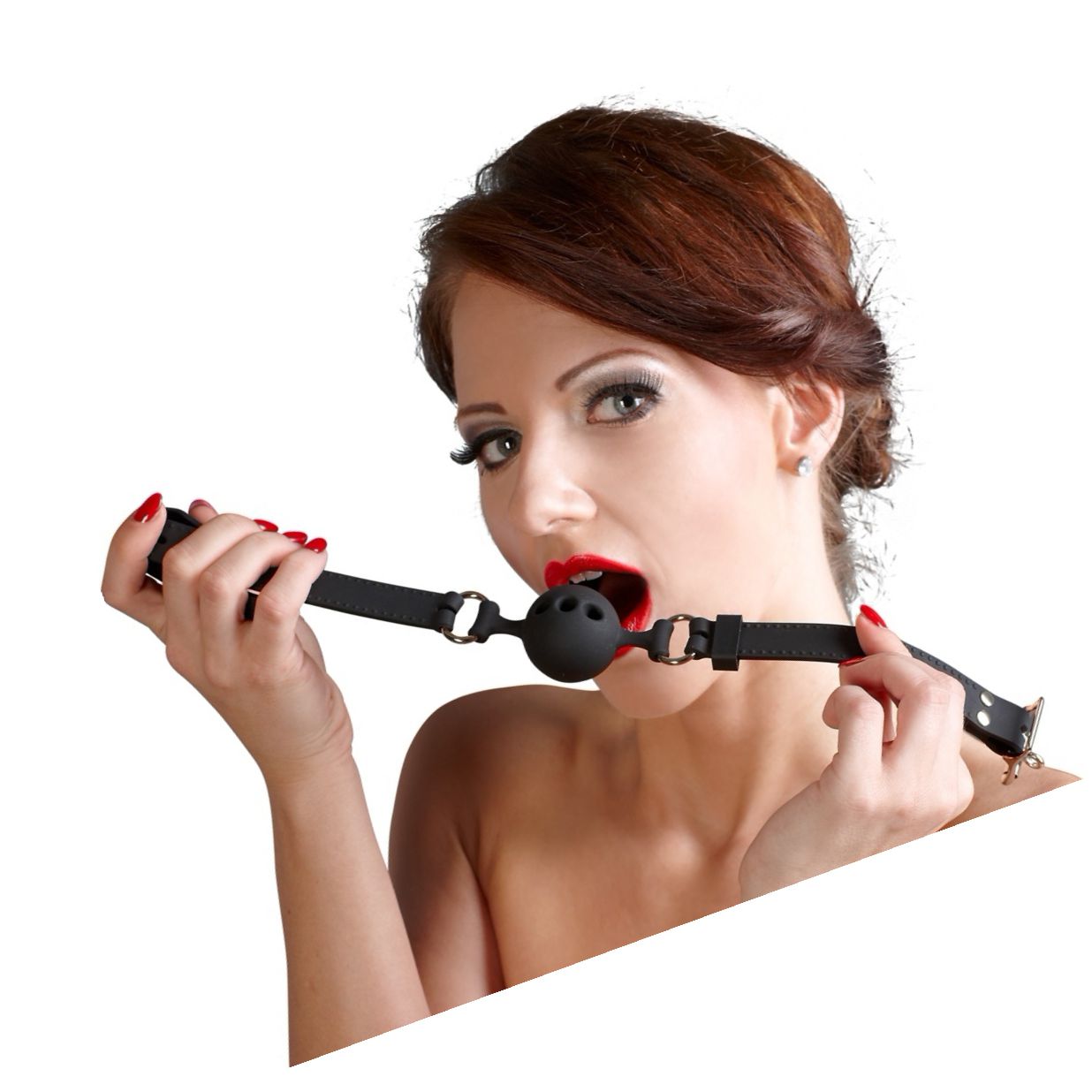 Căluș Din silicon Aerisit Bad Kitty 3,5 cm Reglabil