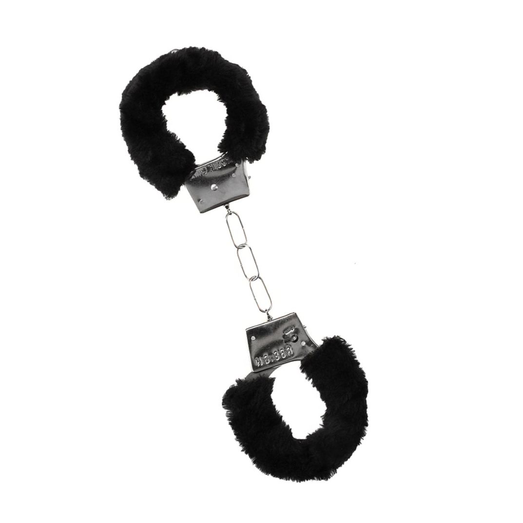 Cătușe Beginners Handcuffs Furry Negru