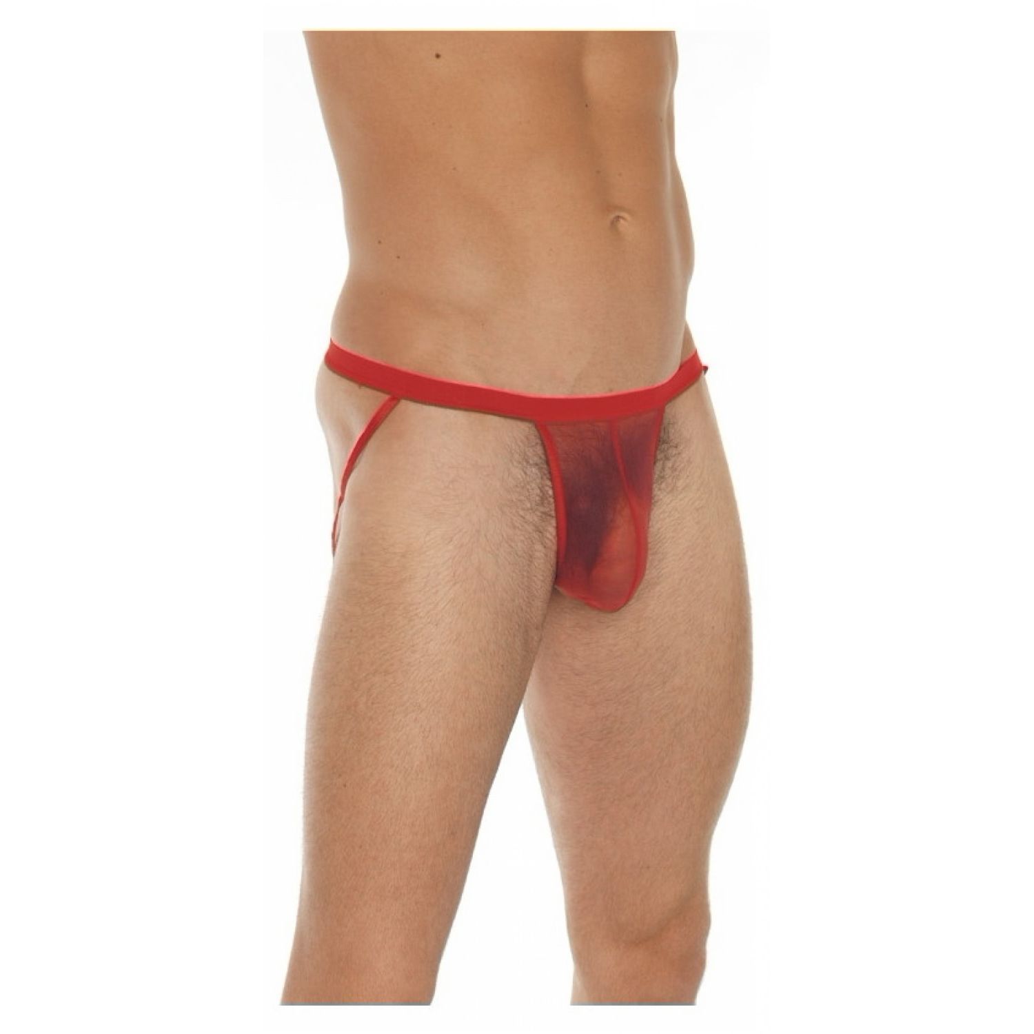 Chilot Amorable Transparent Jockstrap Rosu