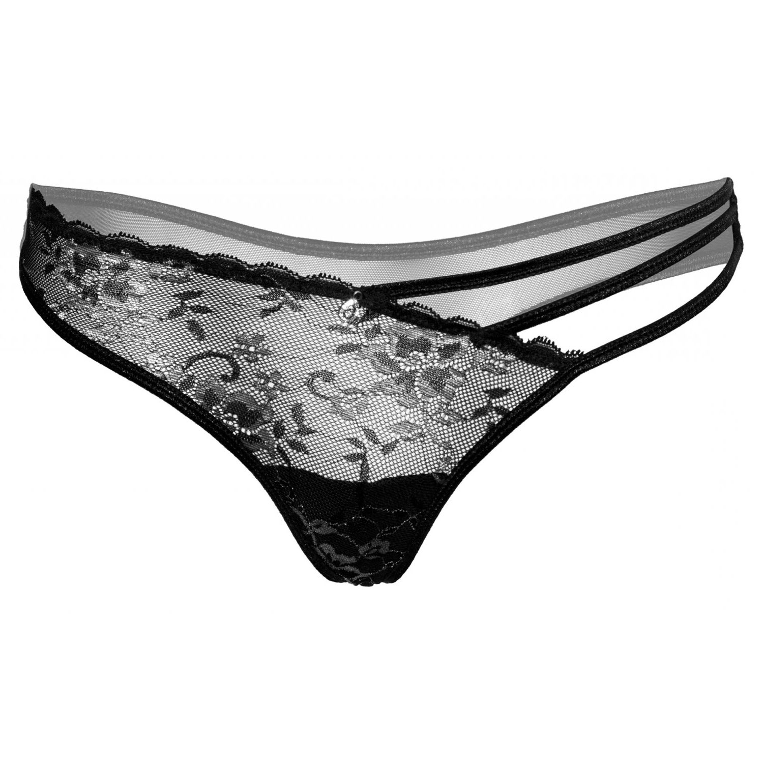 Chilot Daring Intimates Very Floral Lace Negru