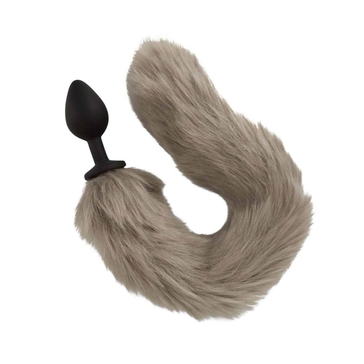 Coada Fluffy Gri cu Plug Din silicon You2Toys — 45 cm