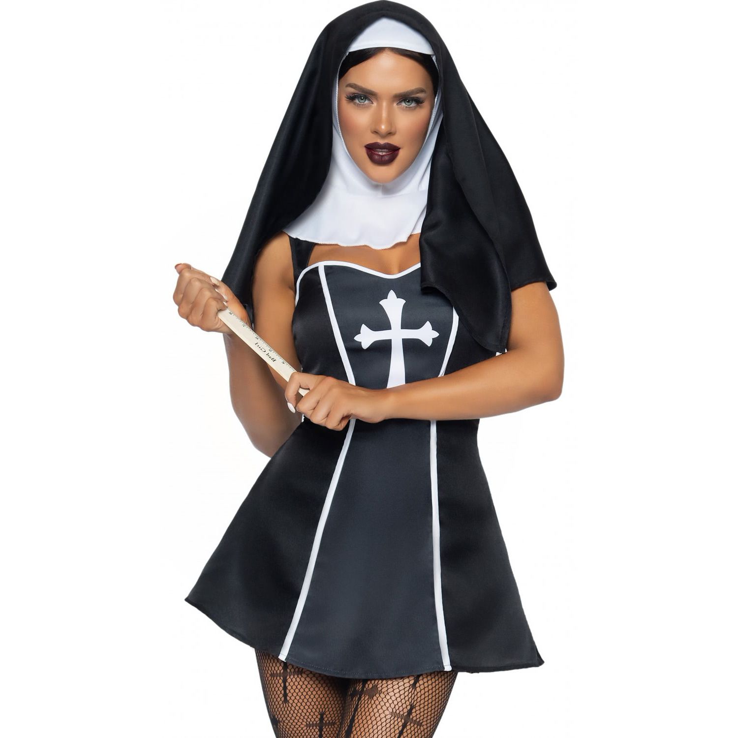 Costum Leg Avenue Naughty Nun Negru