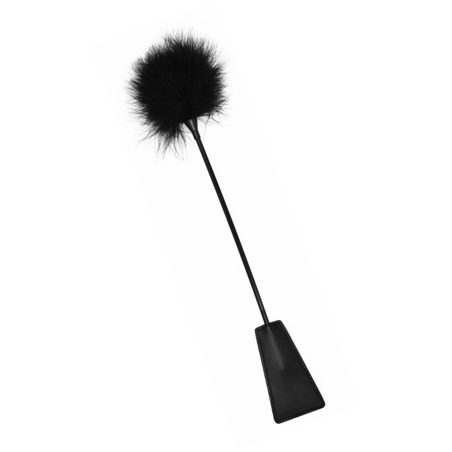 Crop With Feathers Negru
