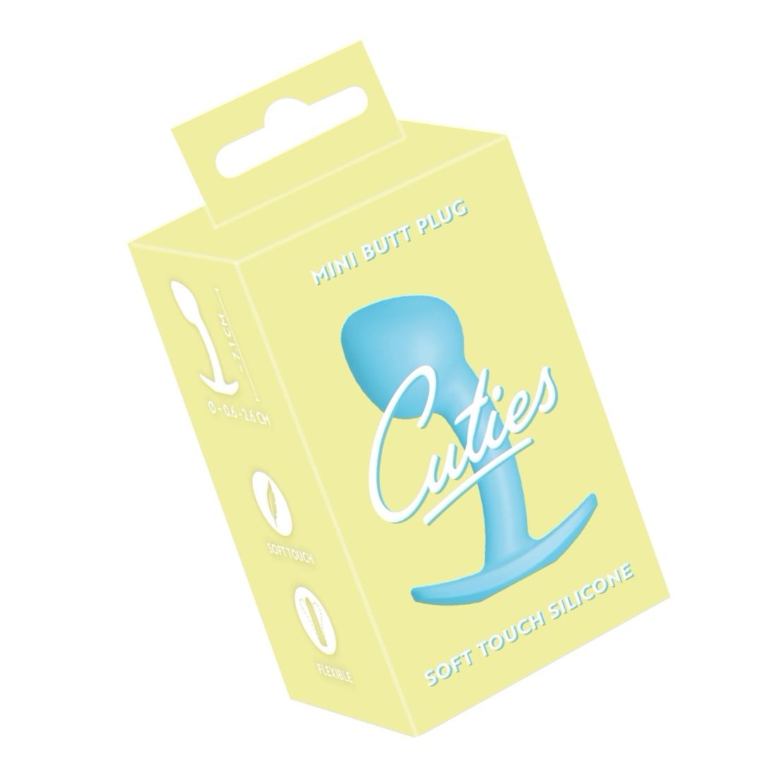 cuties Plug Albastru — Mini Plug silicon 7.1 cm Discret