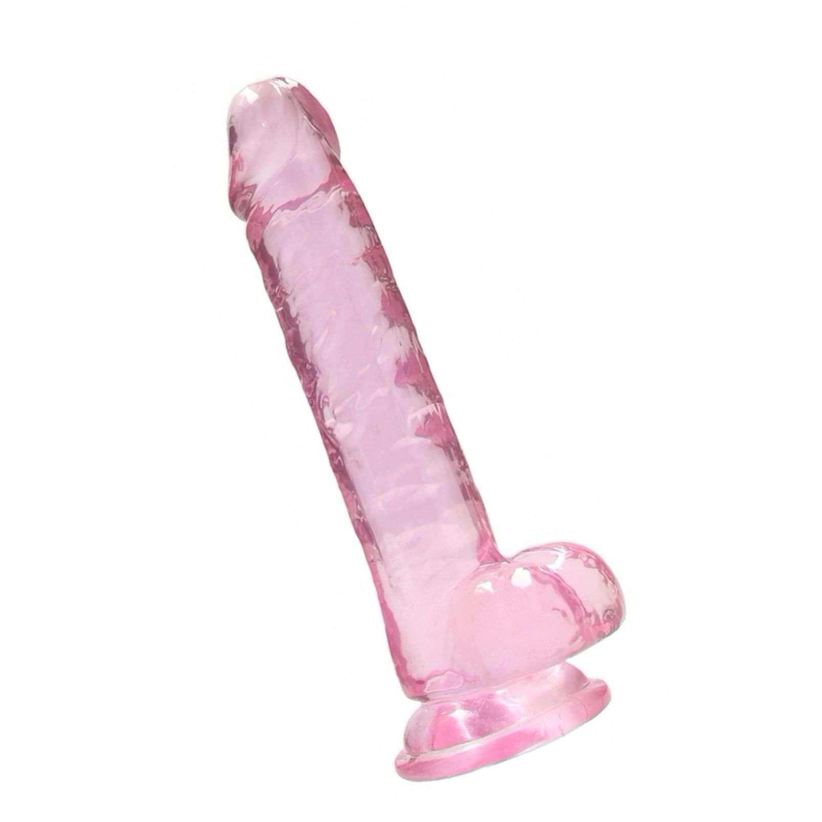 Dildo Realistic Cu Testicule 19cm Roz