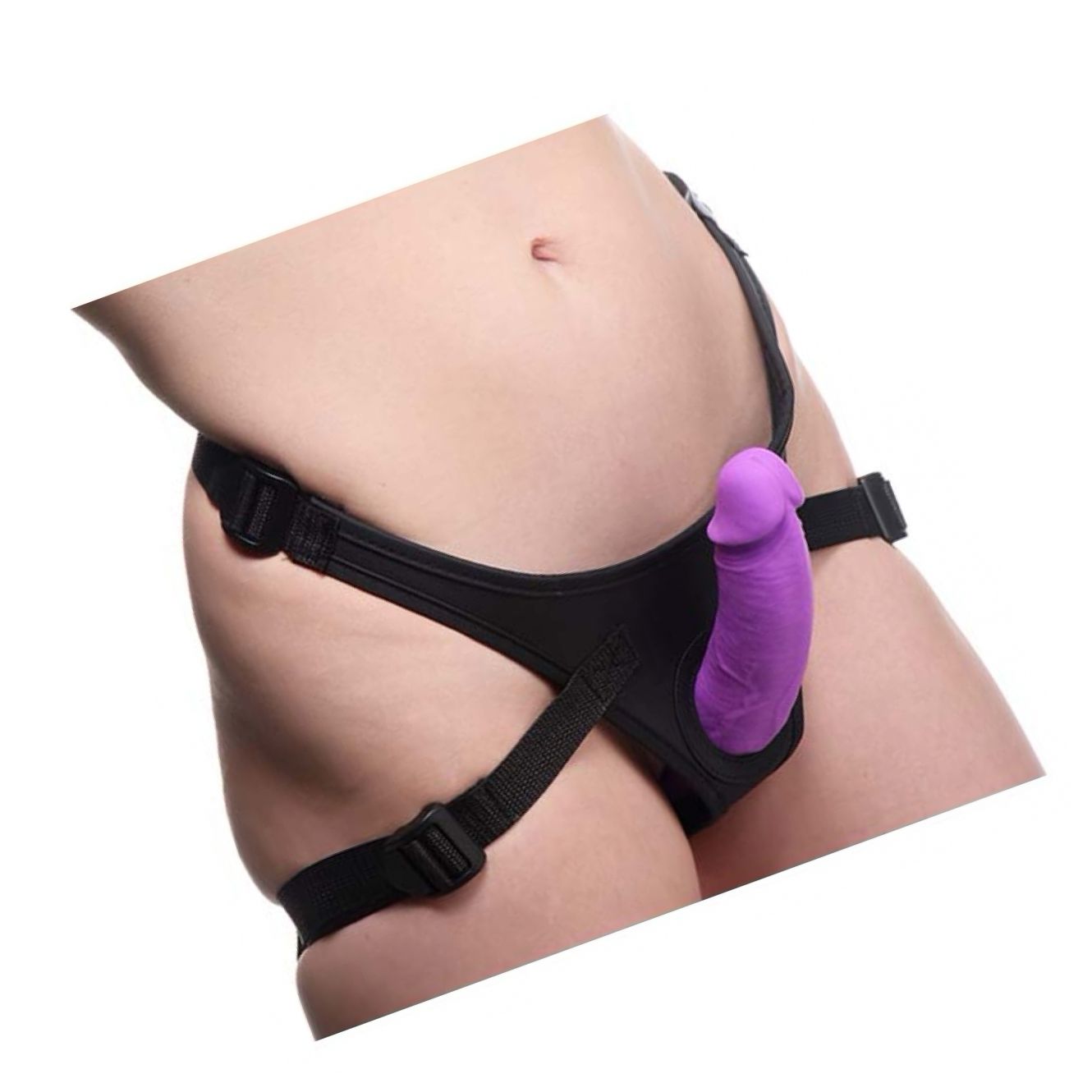 Double Charmer Silicone Double Dildo with Harness