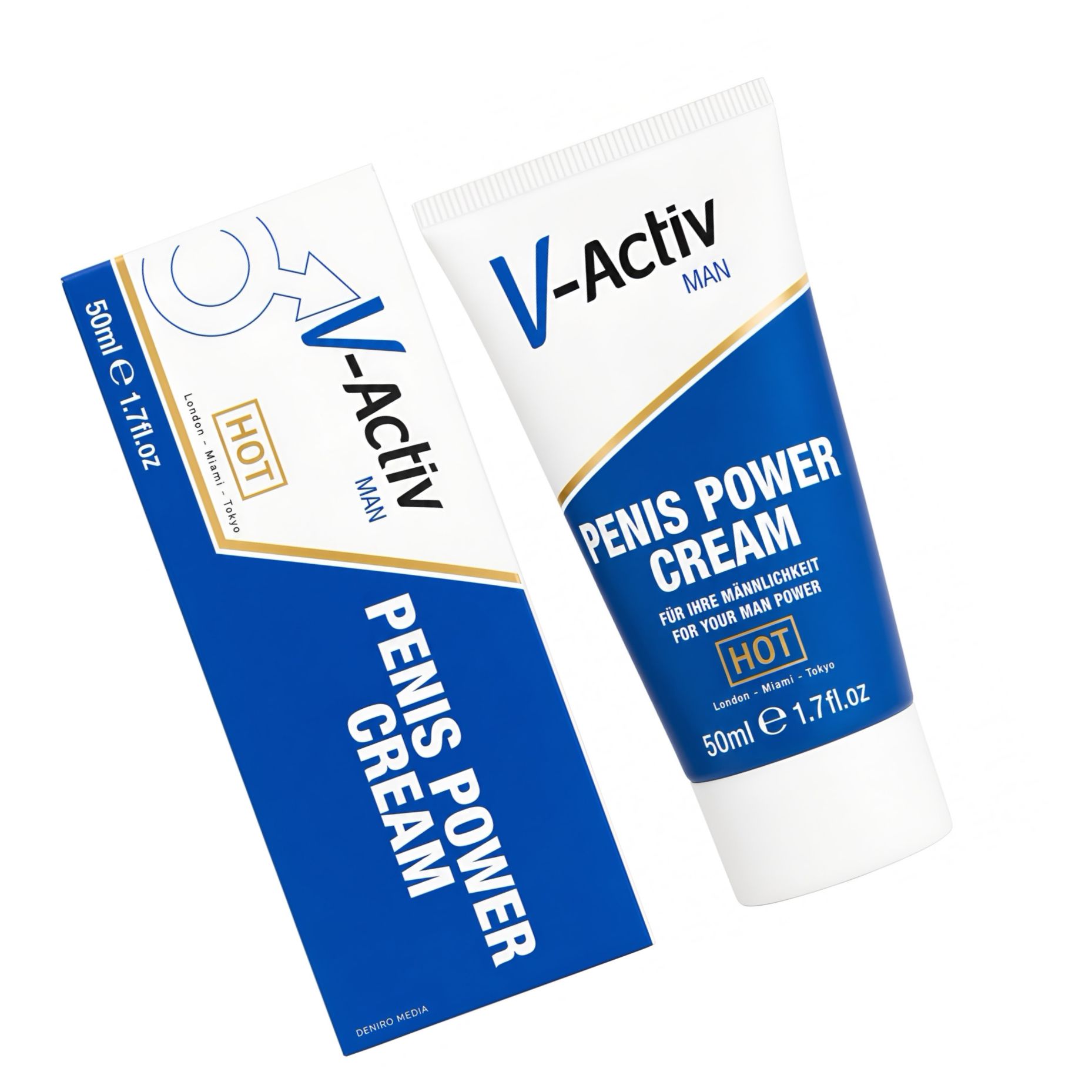 Erecție Prelungită Cremă V-Activ Penis Power