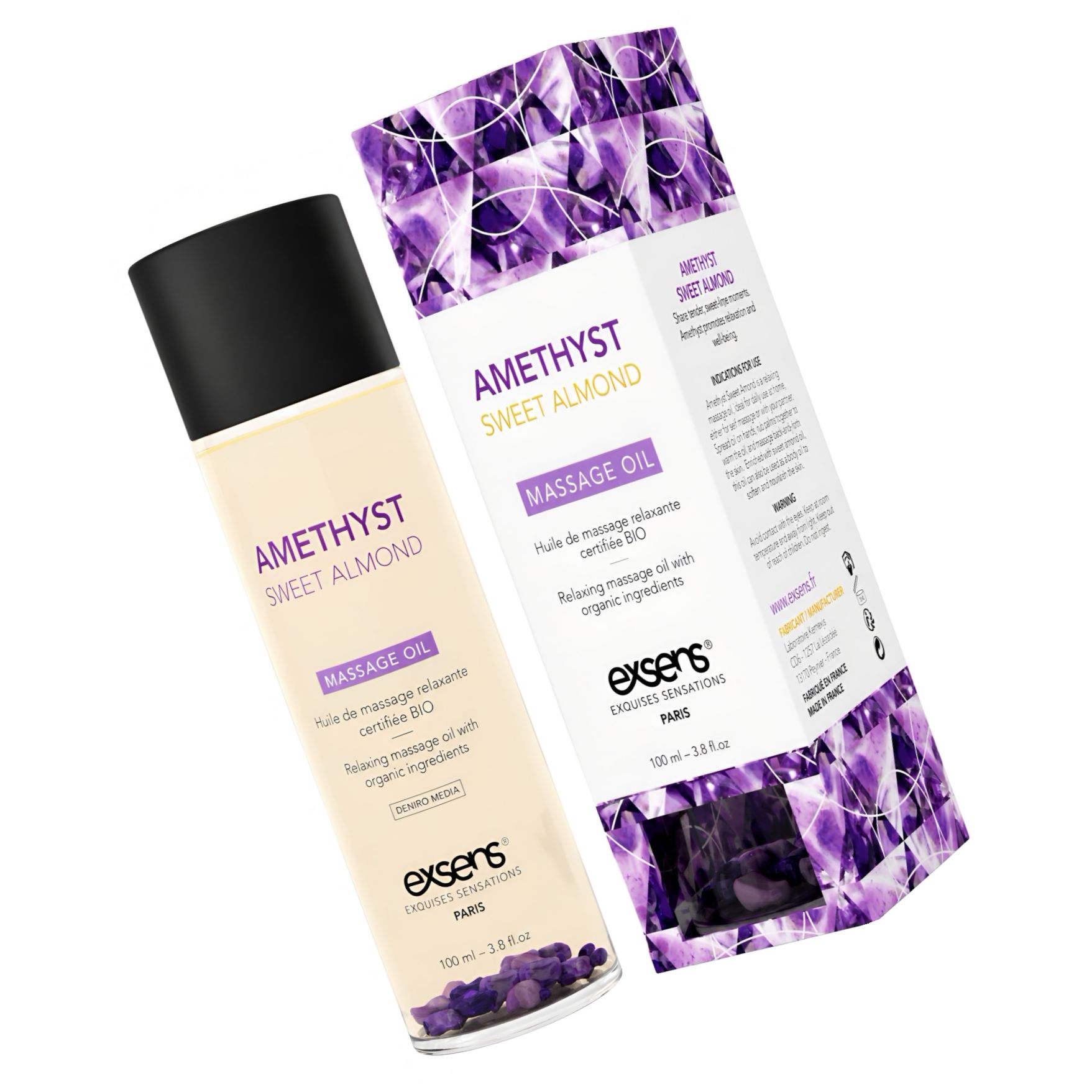 Exsens Amethyst – Ulei De Masaj Organic Migdale Dulci