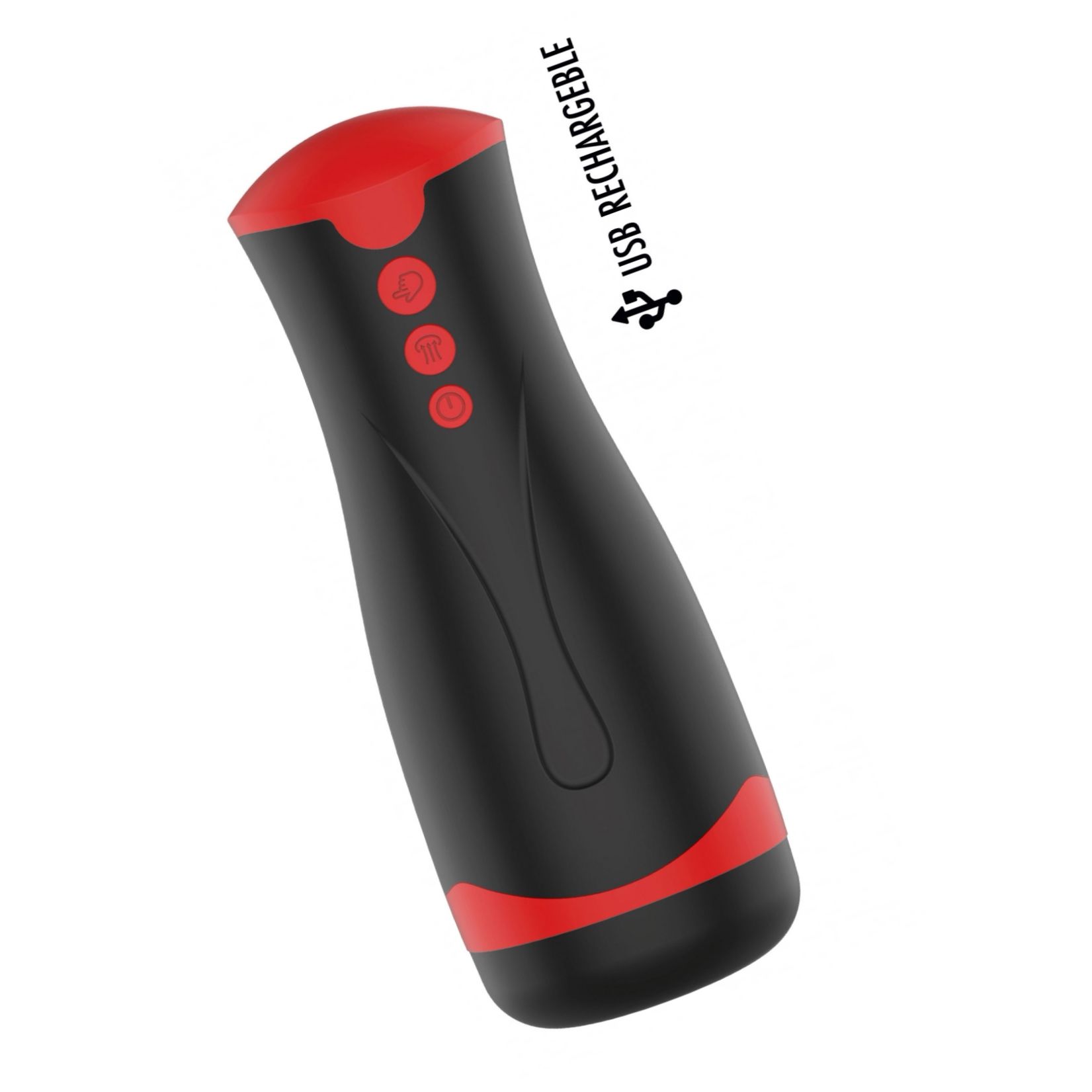 Fusion Deep Squeeze Masturbator Negru, 2 Motoare, 5 Viteze