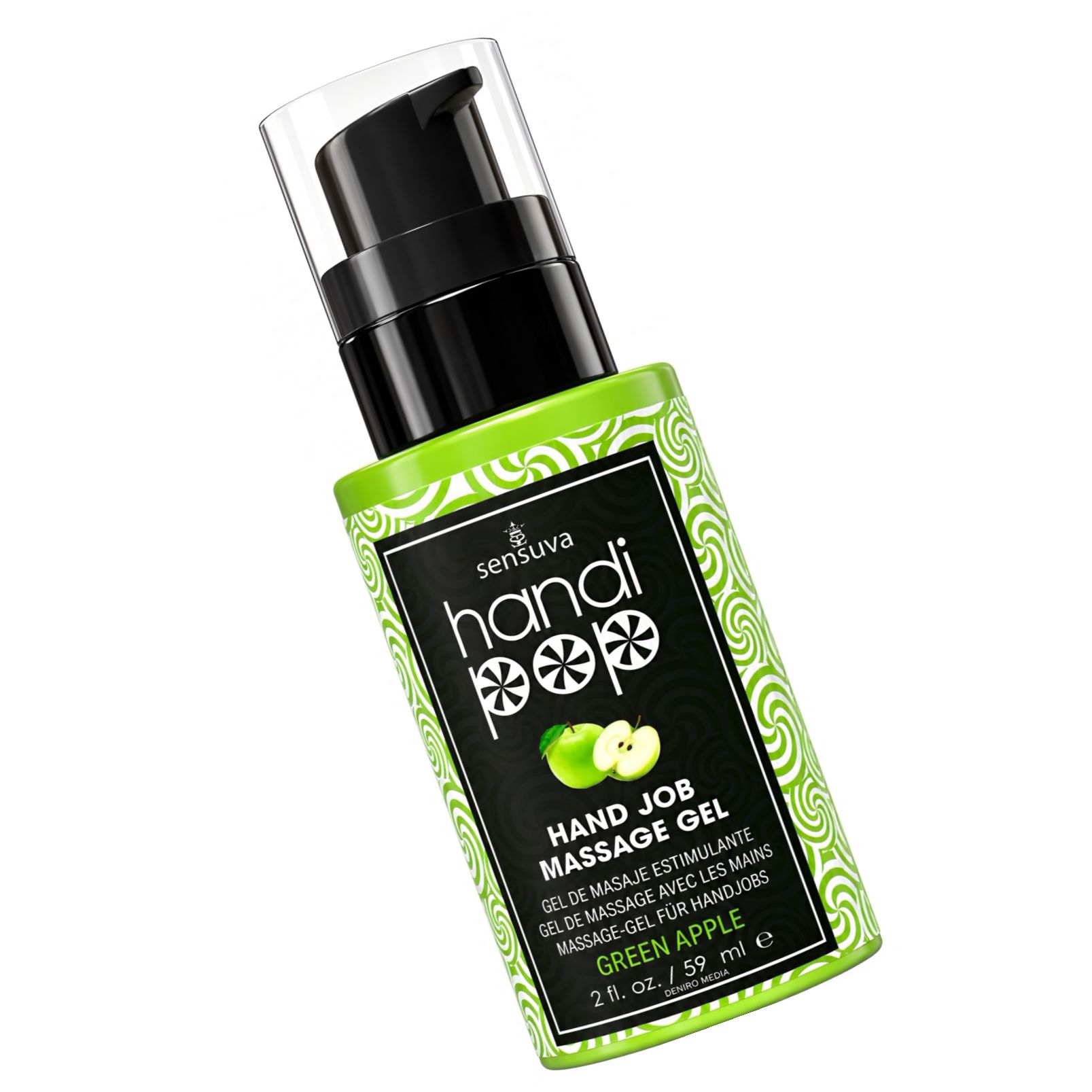 Gel Comestibil Masaj Sensuva HandiPop Măr Verde