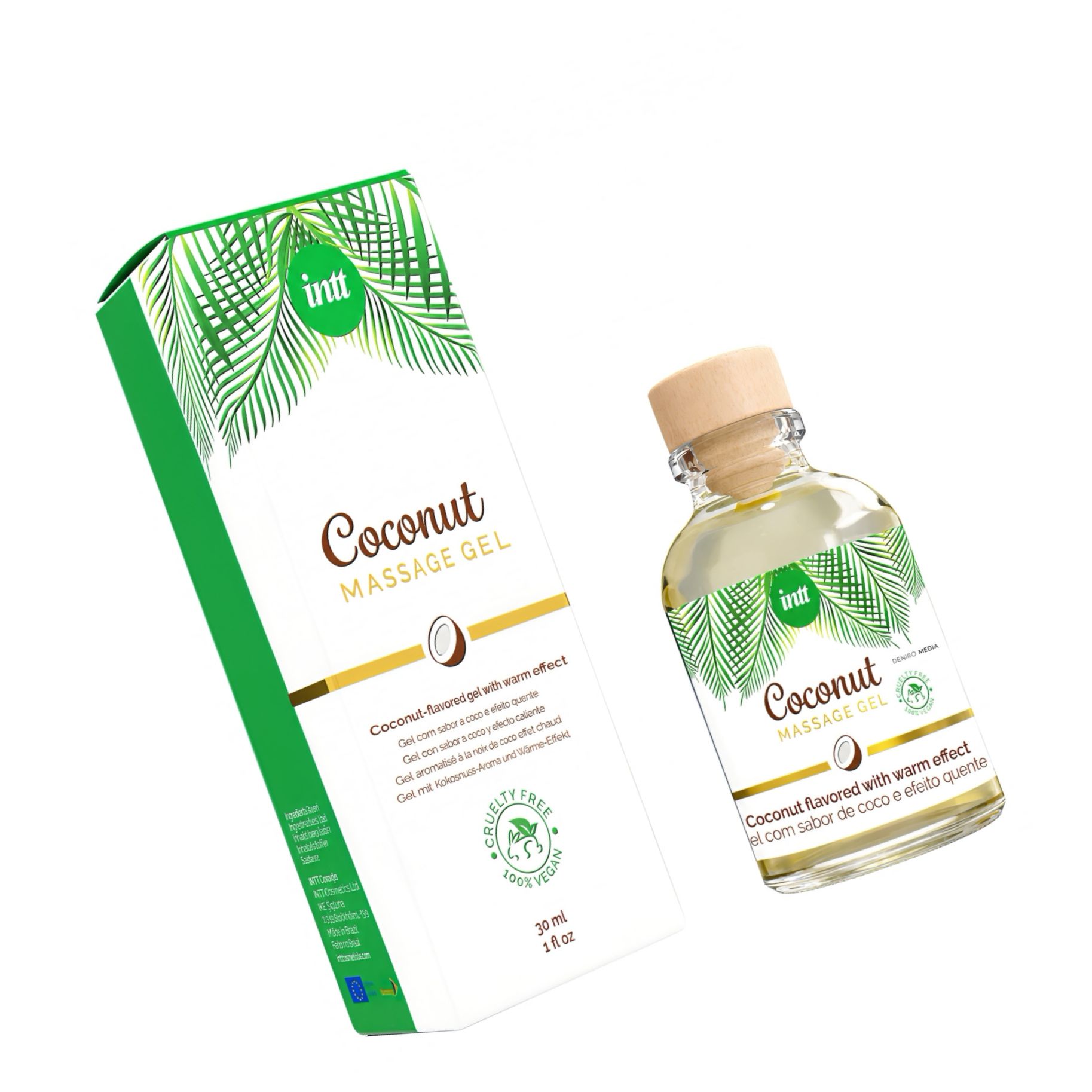Gel Masaj Vegan Intt Cocos cu Efect încălzire