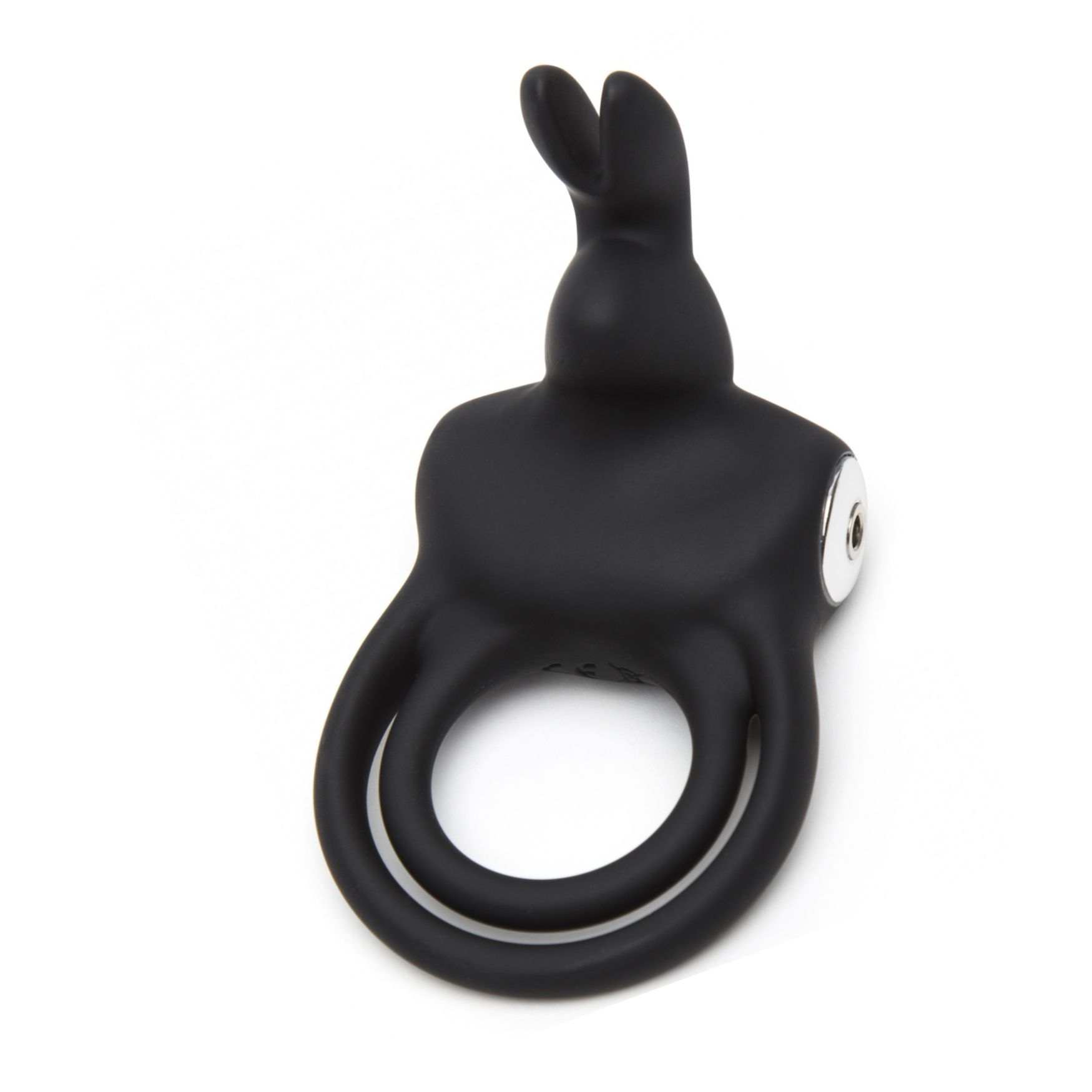 Happy Rabbit - Stimulating USB Rechargeable Rabbit Love Ring Negru