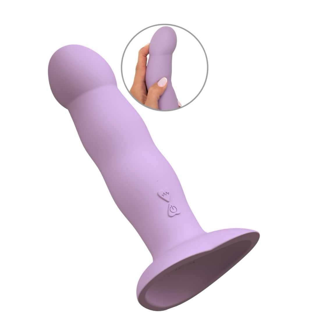 Heart Guy Purple: Vibrator 10 Moduri, Ventuză Inimă Mov