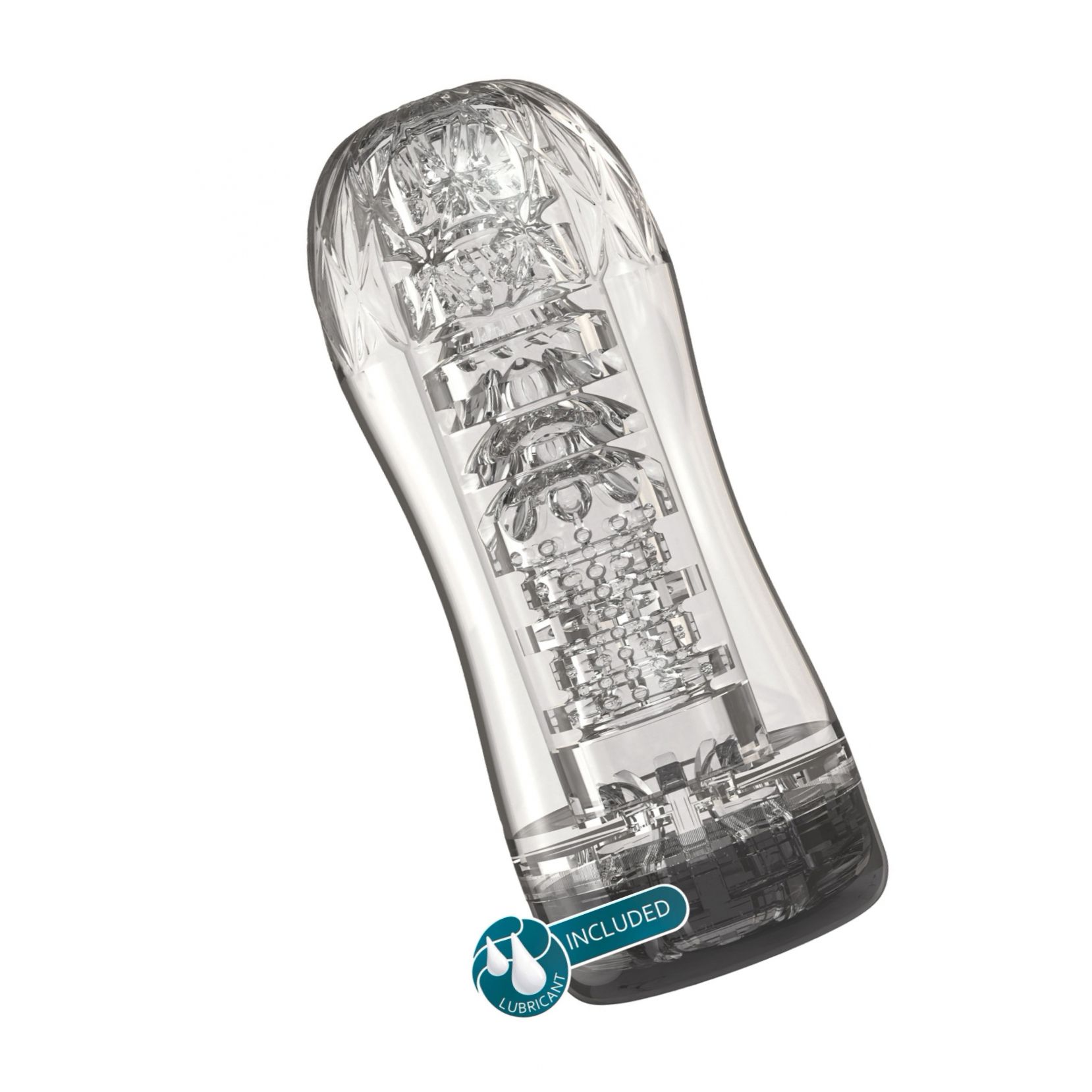 Hero Clear Blast – Stroker cu Vid, Transparent, 18 cm