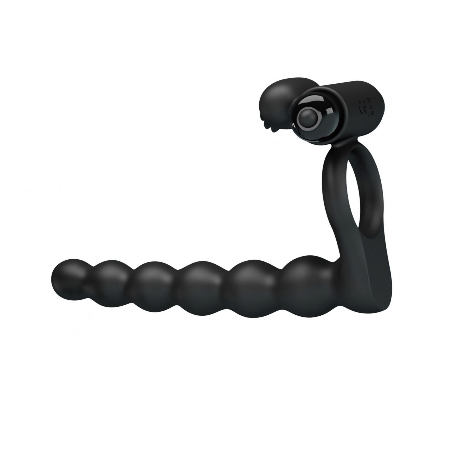 Inel Penis pentru Dublă Stimulare Hercules Negru