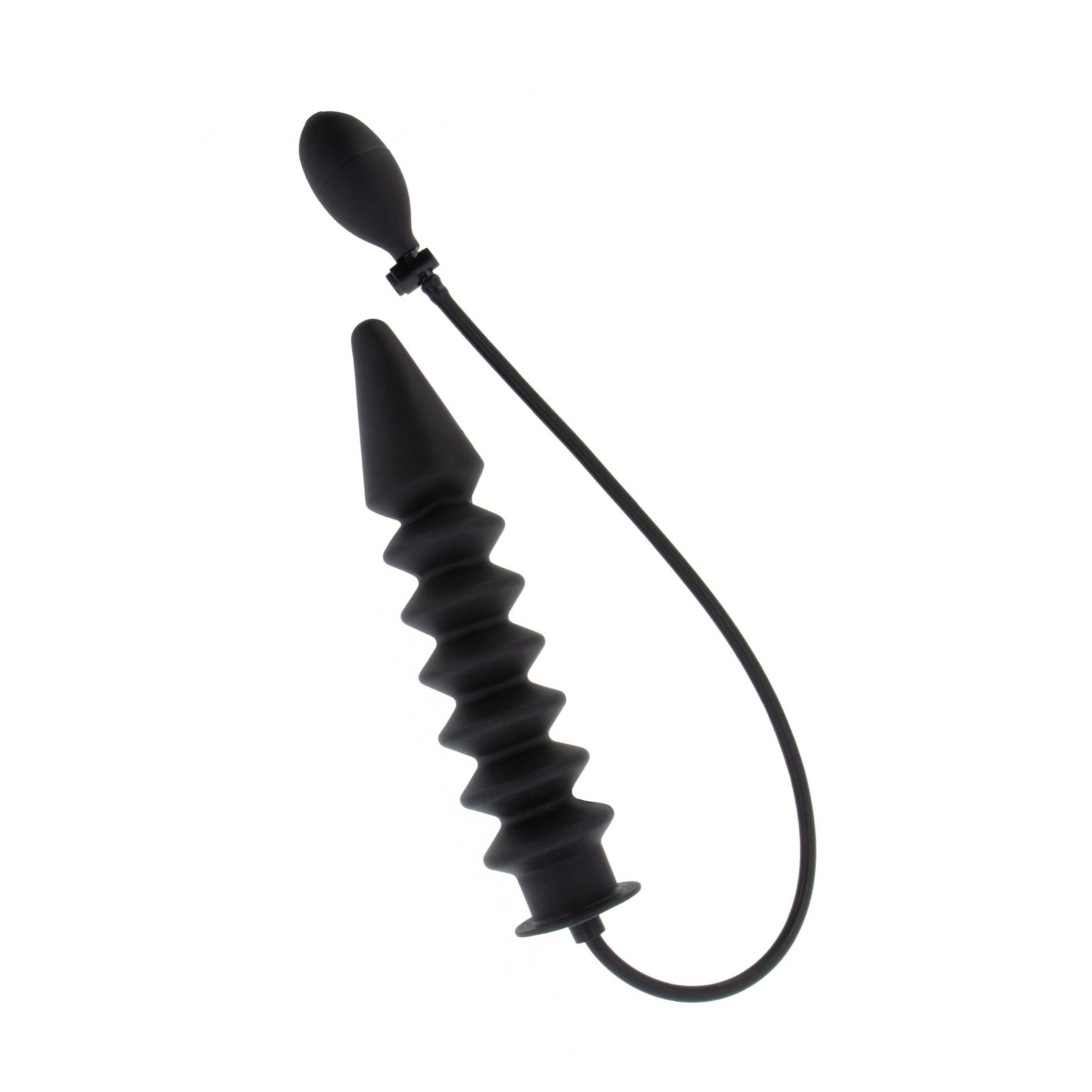 Plug Anal Gonflabil Hidden Desire — Striații Negru 28cm