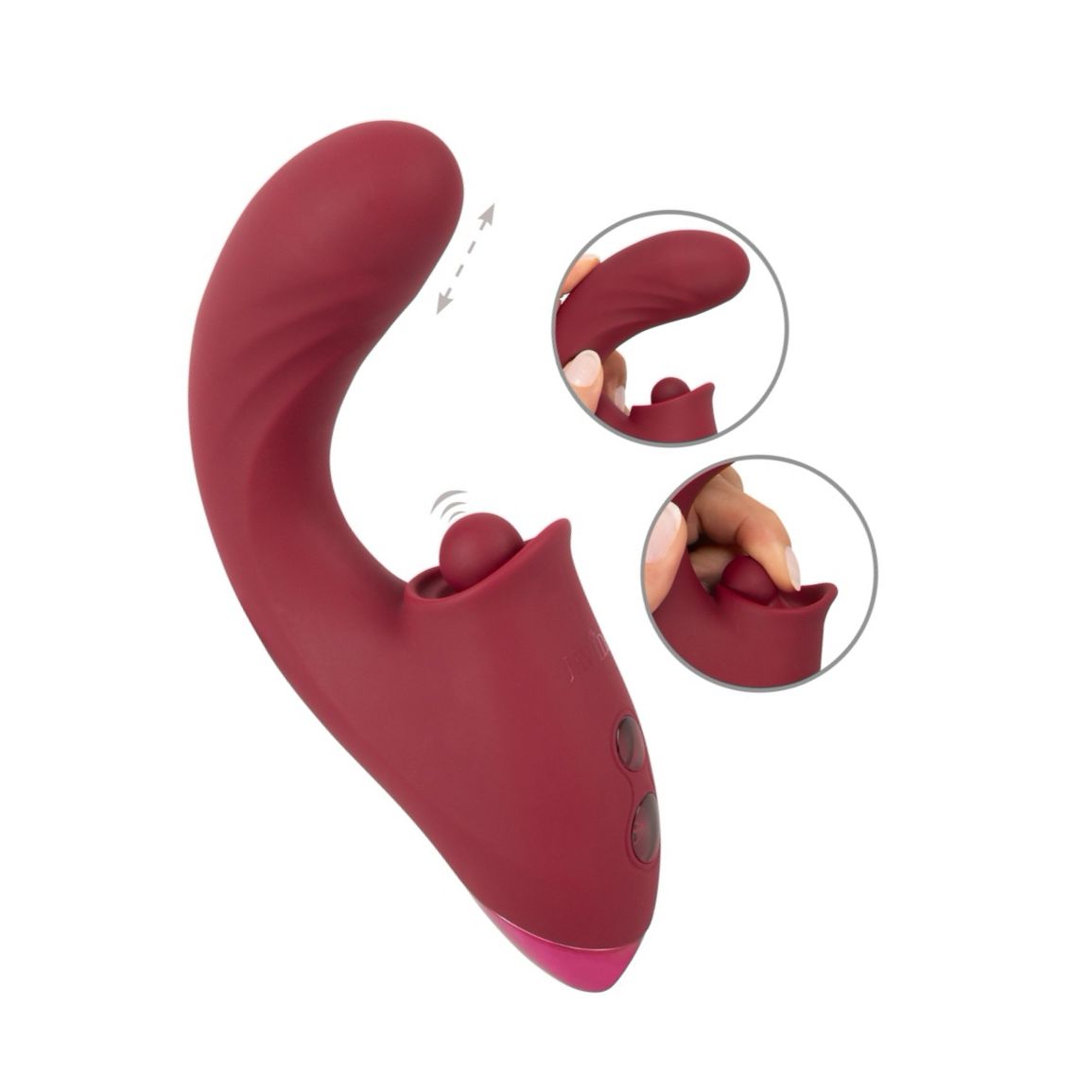 JAVIDA 3 Funcții — Vibrator cu împingere, 10 Moduri Roșu