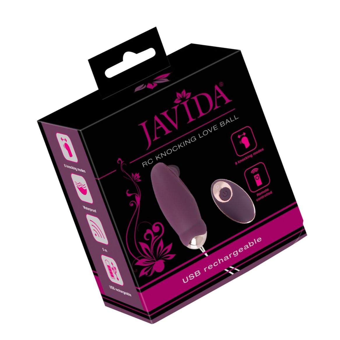 JAVIDA RC Knocking Ball – Ou Vibrator 8 Moduri, Reîncărcabil, Discret