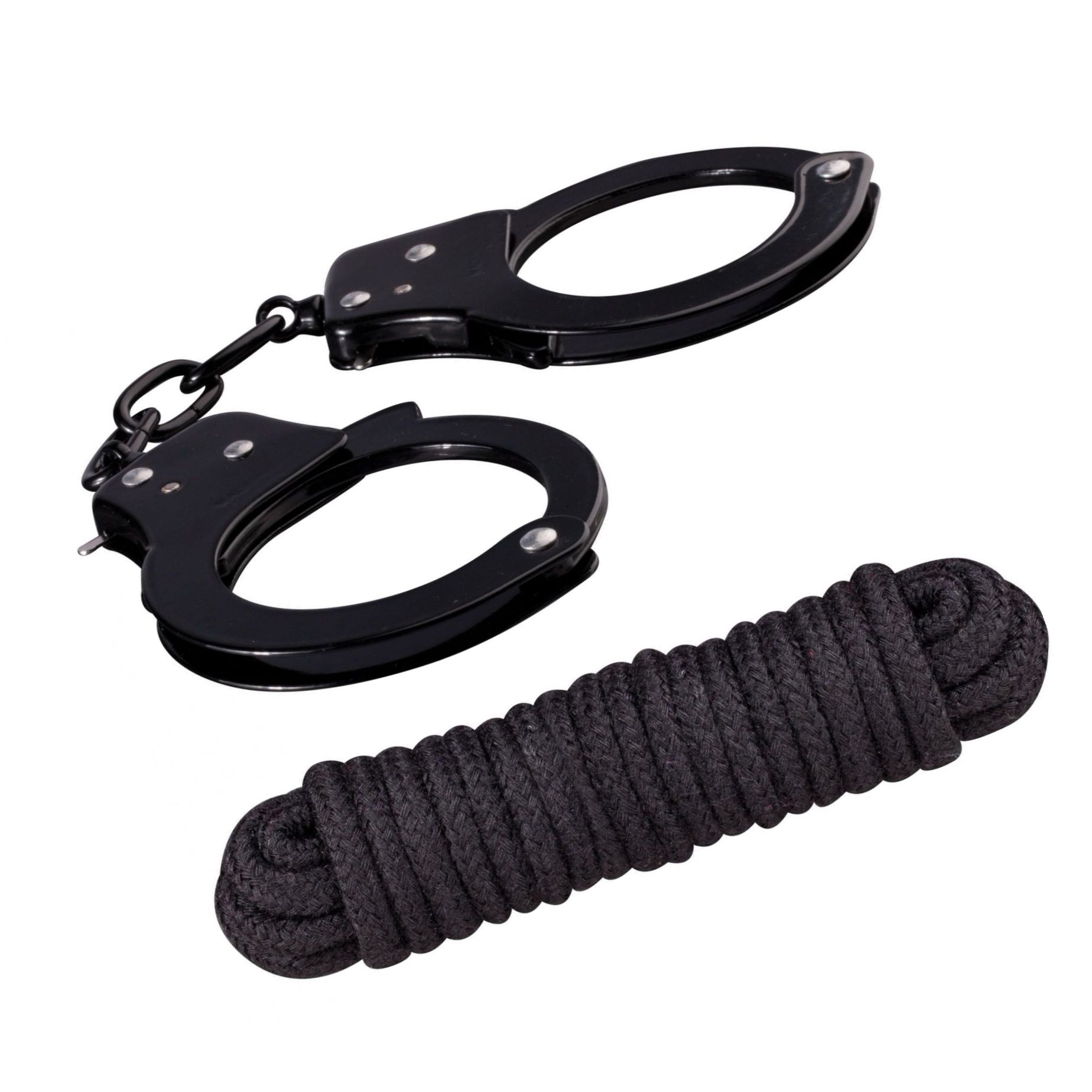 Kit Nmc: Cătușe Metalice Reglabile și Frânghie 3 M