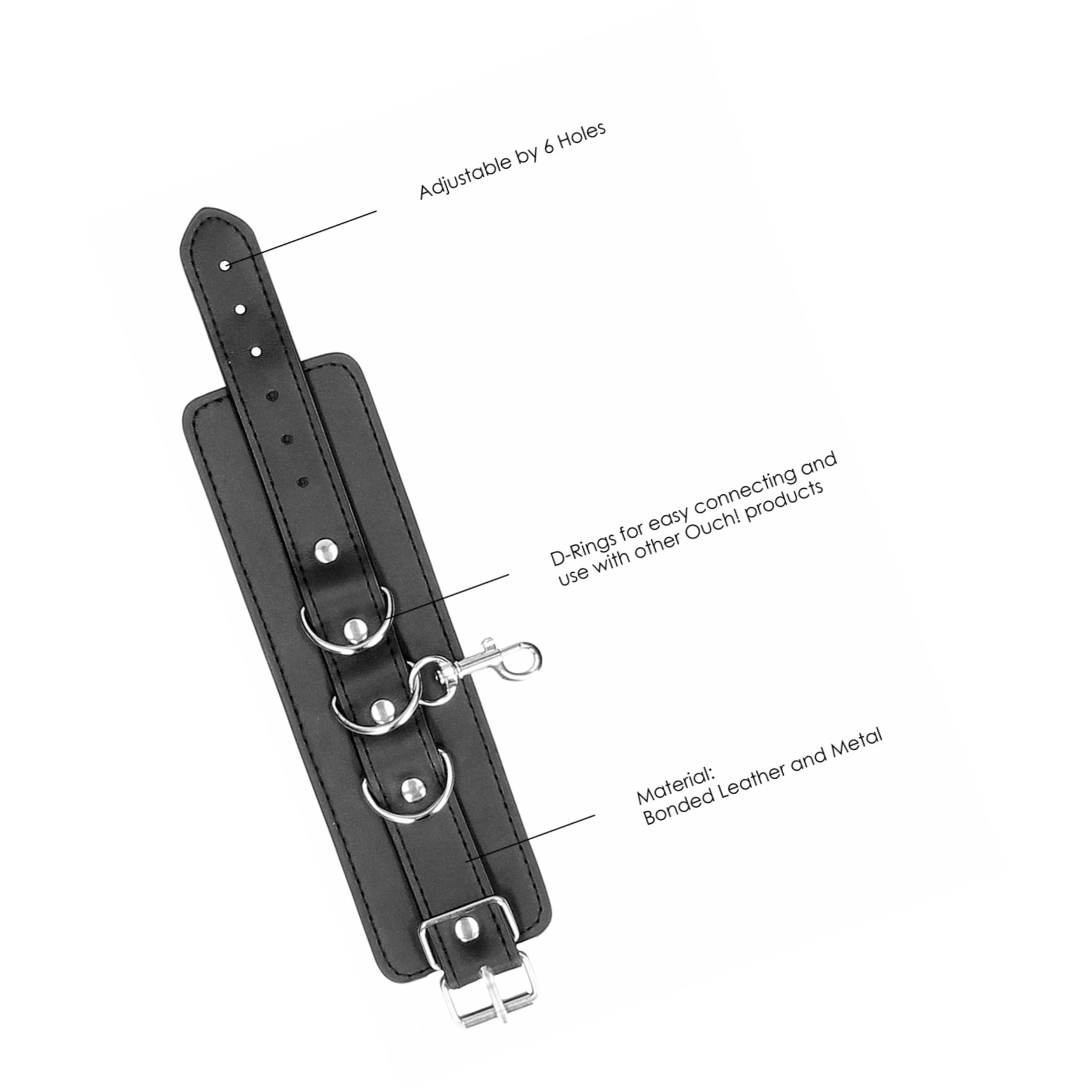 Leather Hand And Legcuffs Negru Thumb 2