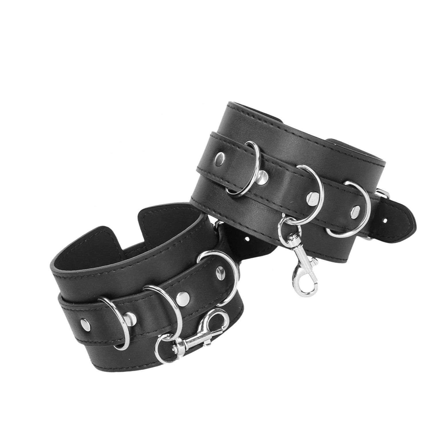 Leather Hand And Legcuffs Negru Thumb 6