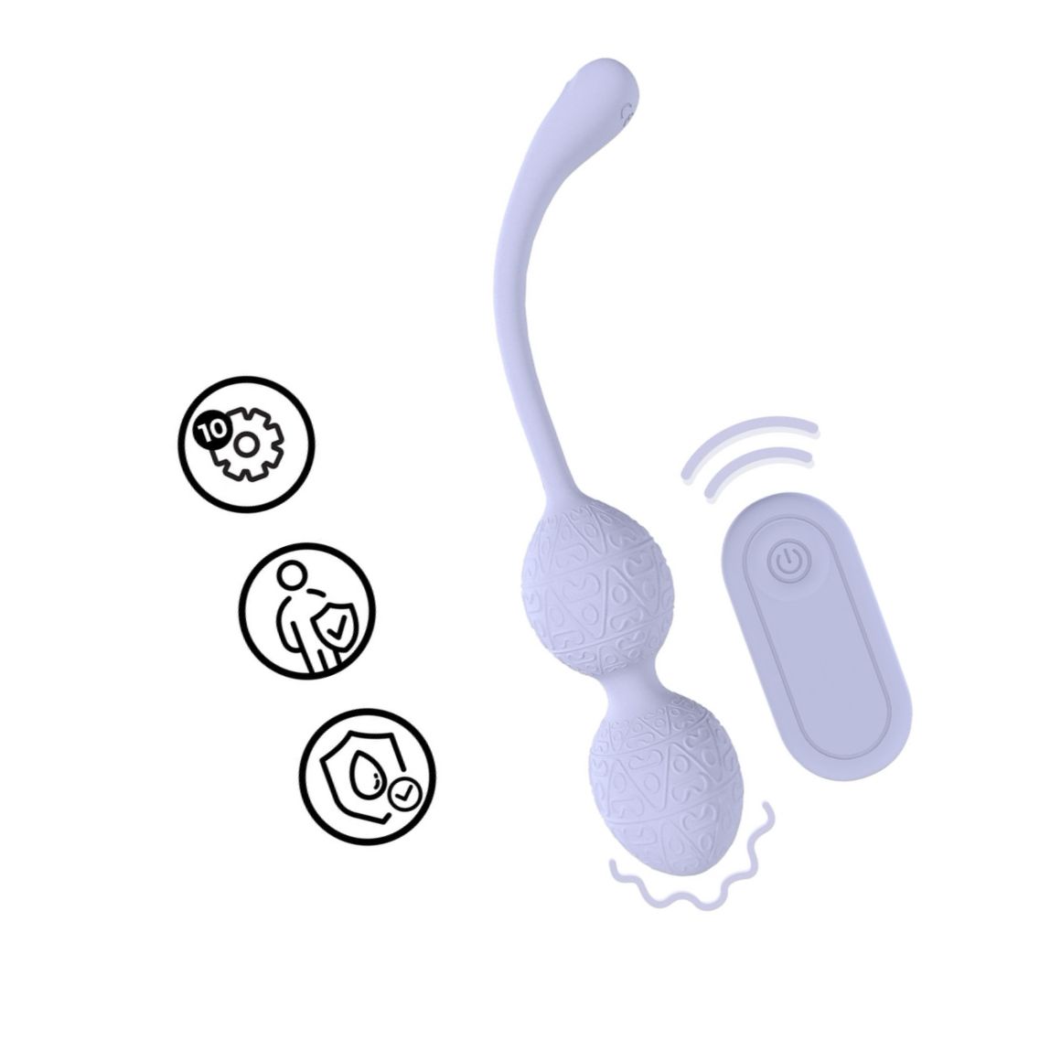 Loveline Kegel Vibrant — 10 Funcții, Reîncărcabil, Discret Mov