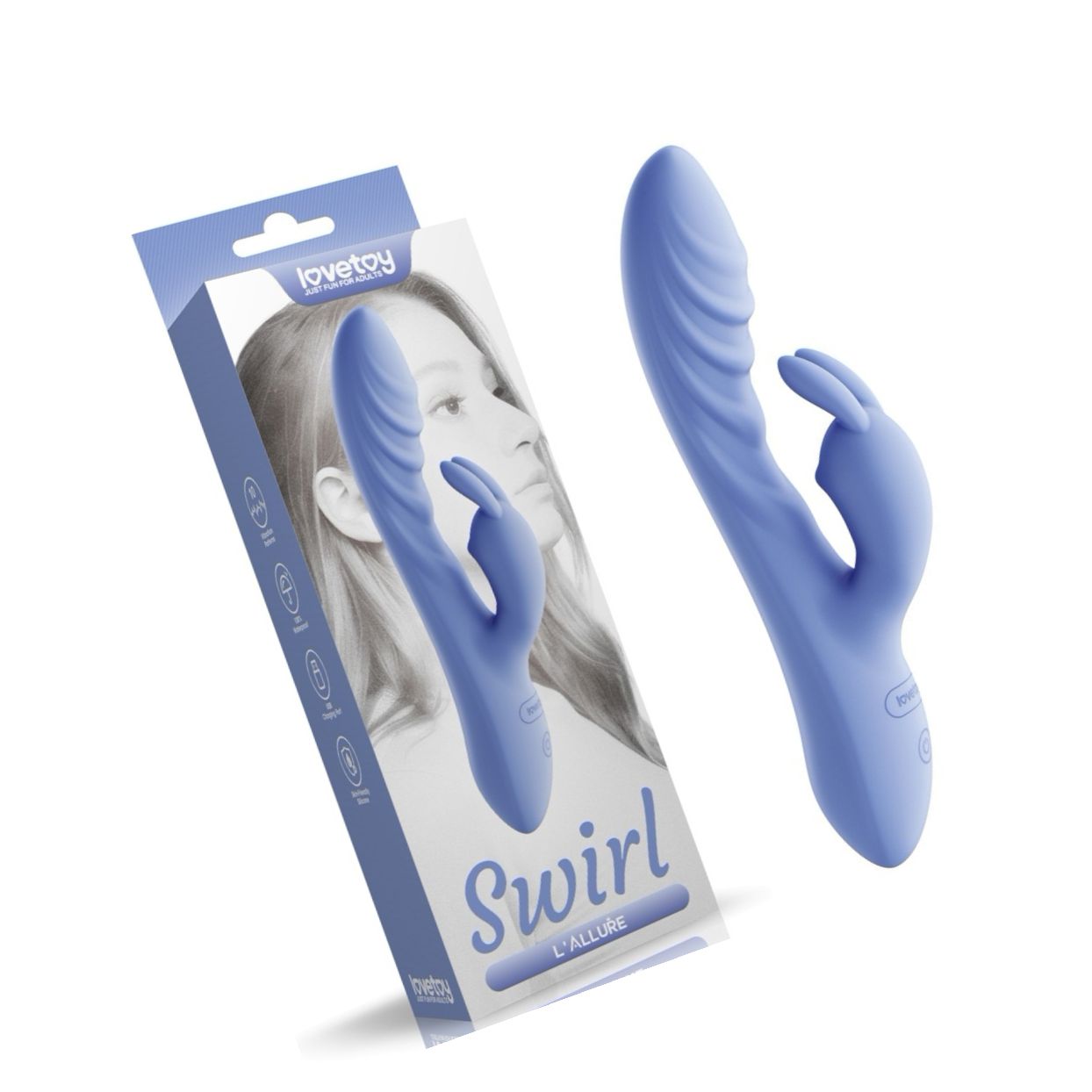 Lovetoy Swirl Vibrator Din silicon, 3+7, Reîncărcabil