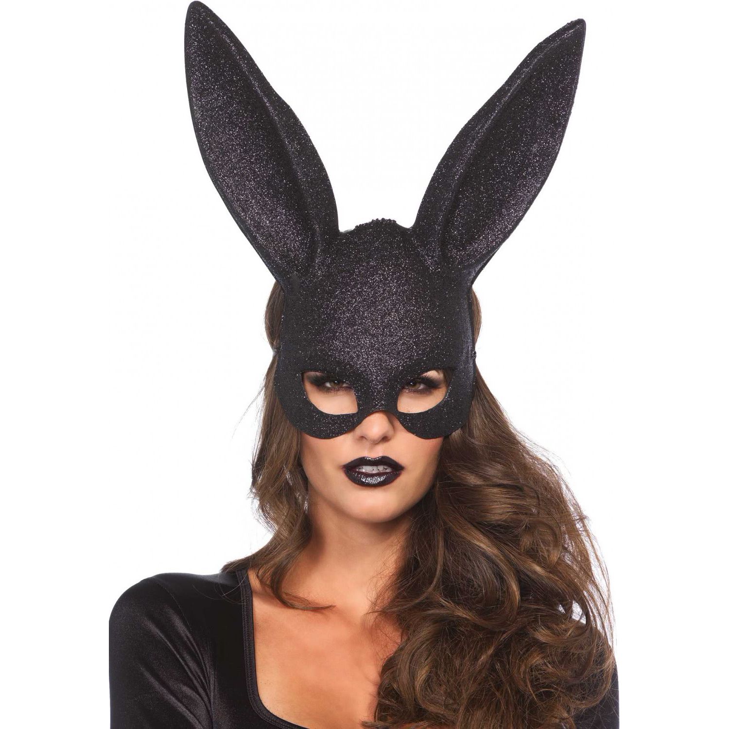 Masca Glitter Masquerade Rabbit Negru