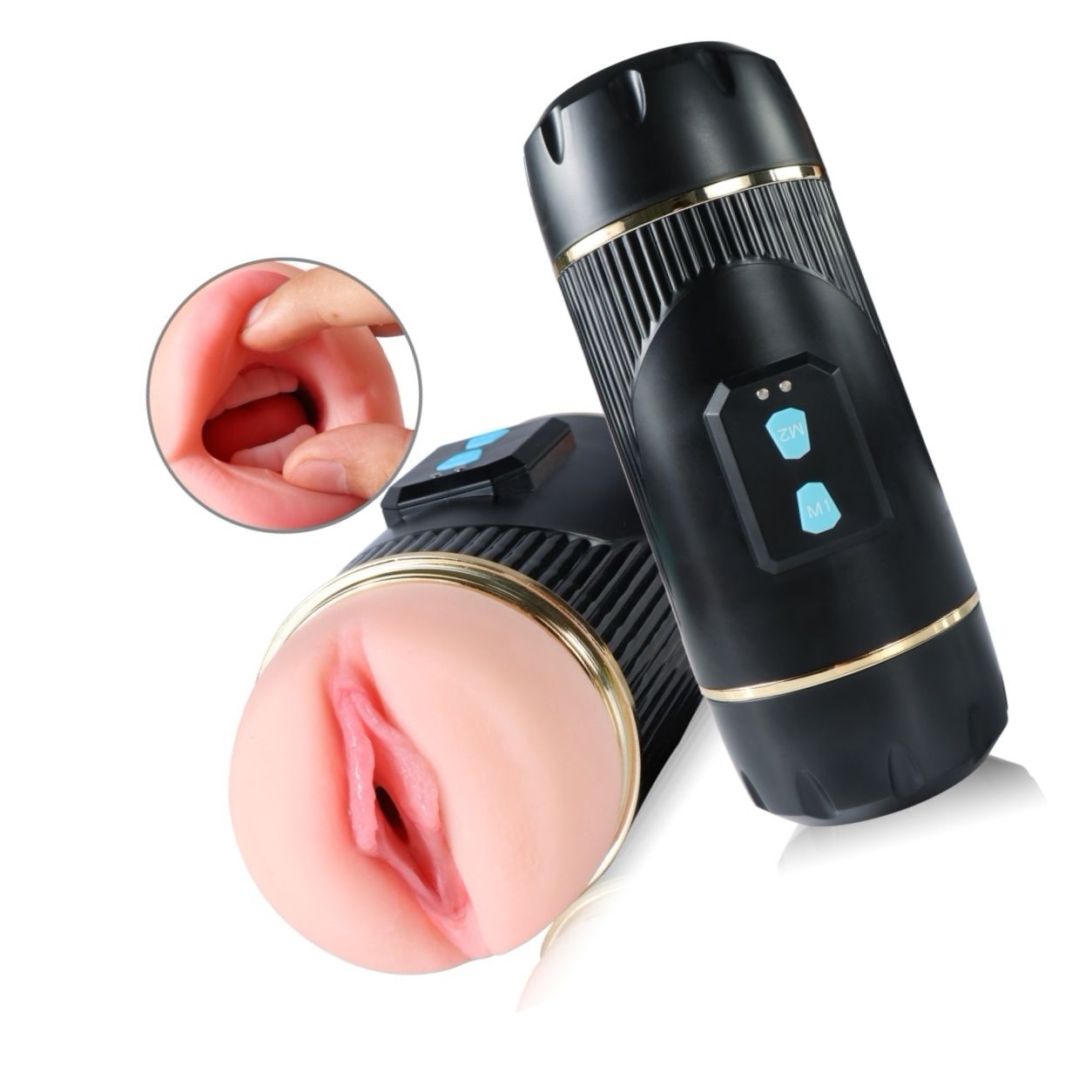 Mistress Kay – Masturbator Dublu, 2 Motoare, 10 Trepte Negru