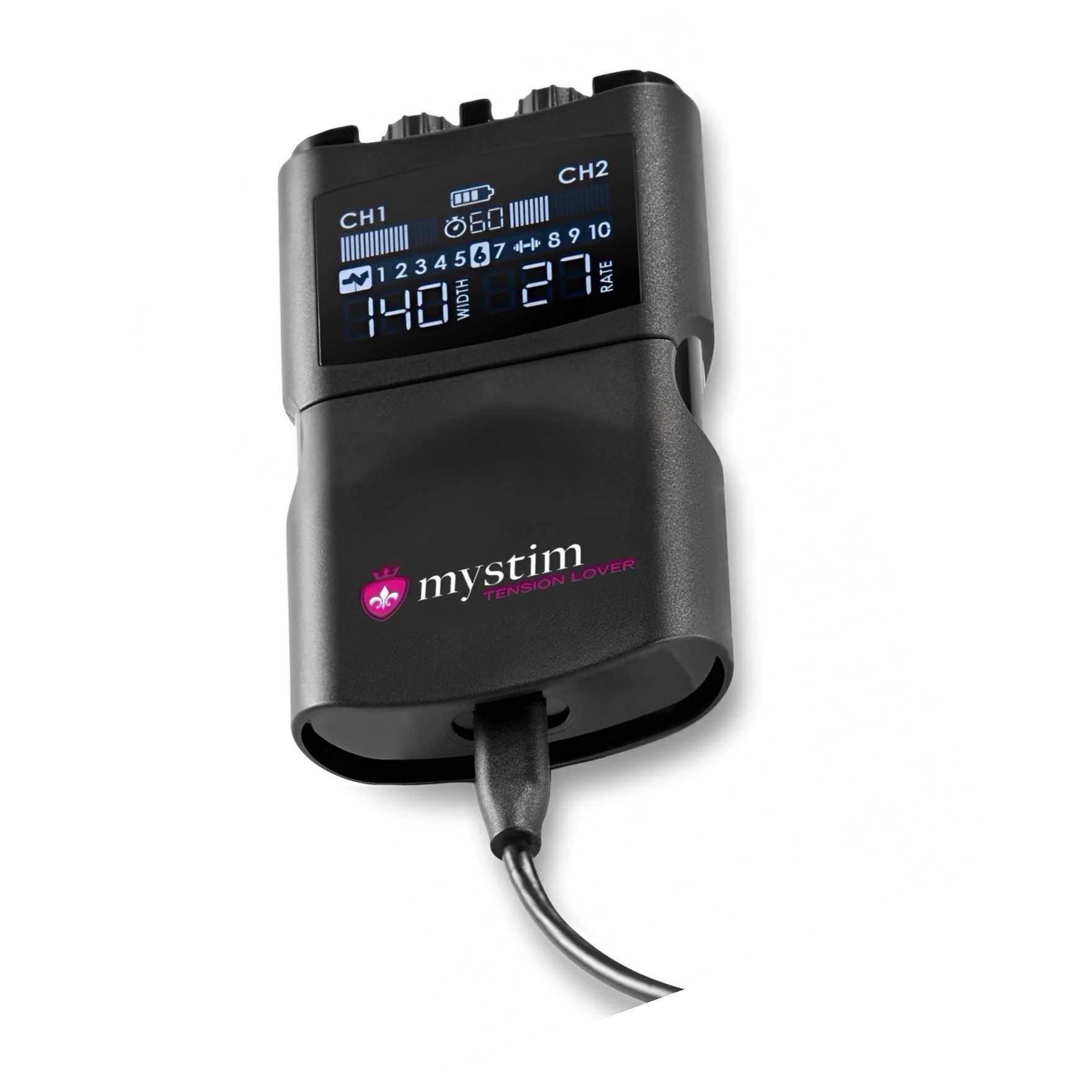 Mystim Tension Lover 2, EStim Reîncărcabil cu 2 Canale Negru