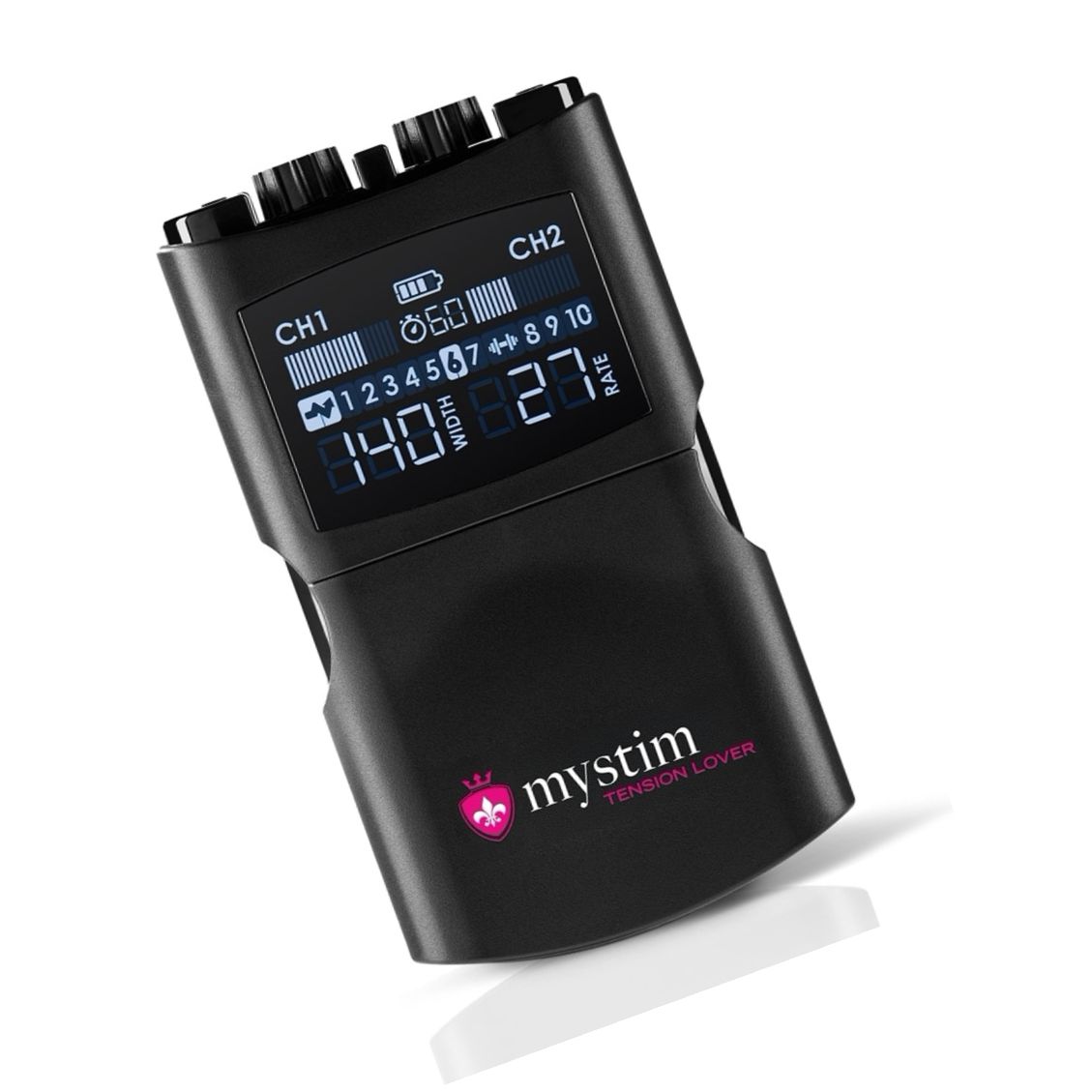 Mystim Tension Lover 2, EStim Reîncărcabil cu 2 Canale Negru