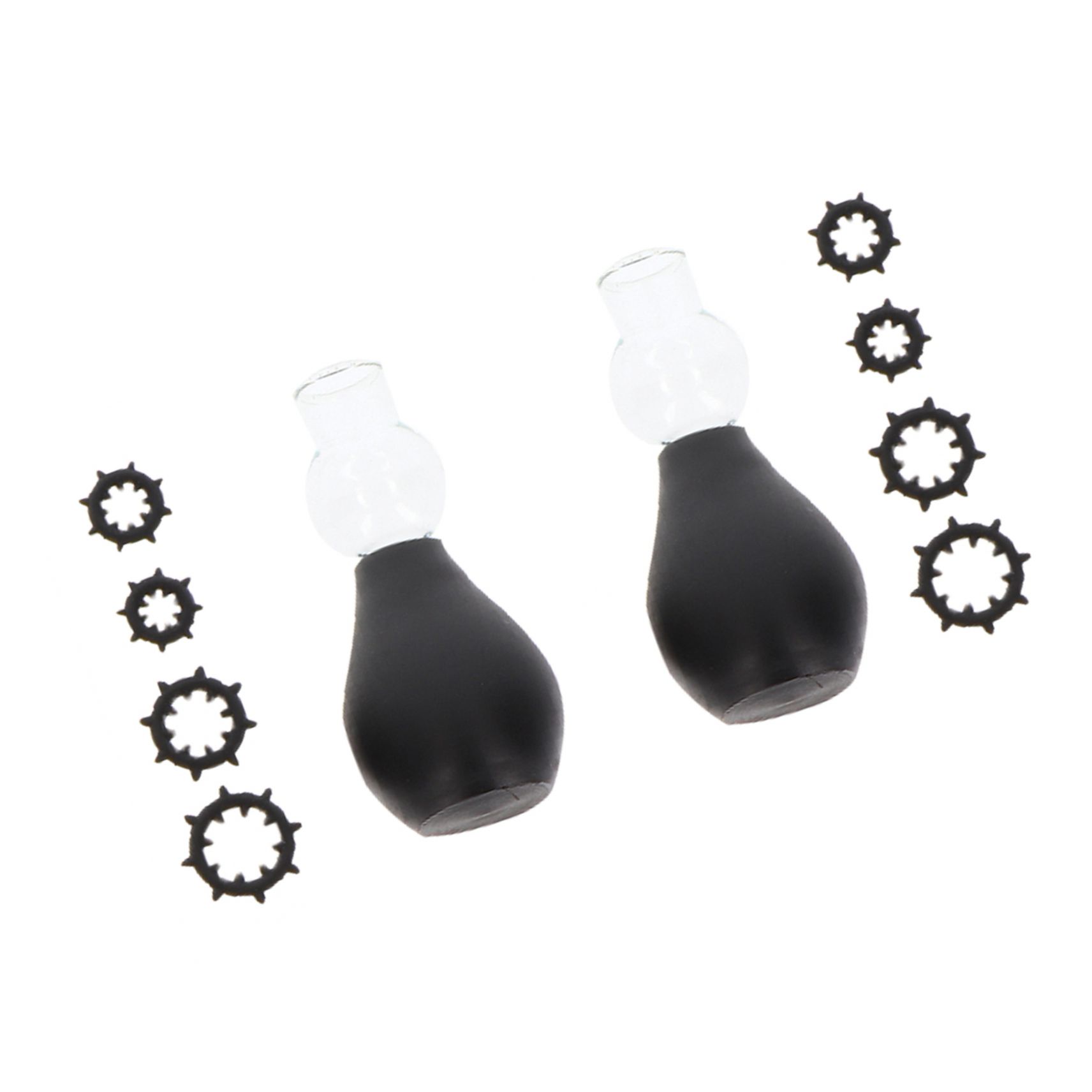 Nipple Enlargers with 8 Rings Negru