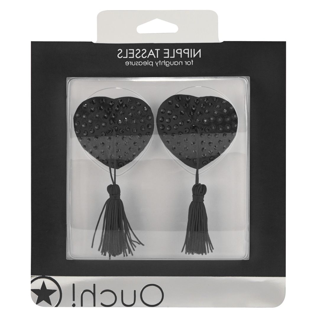 Nipple Tassels Heart Negru