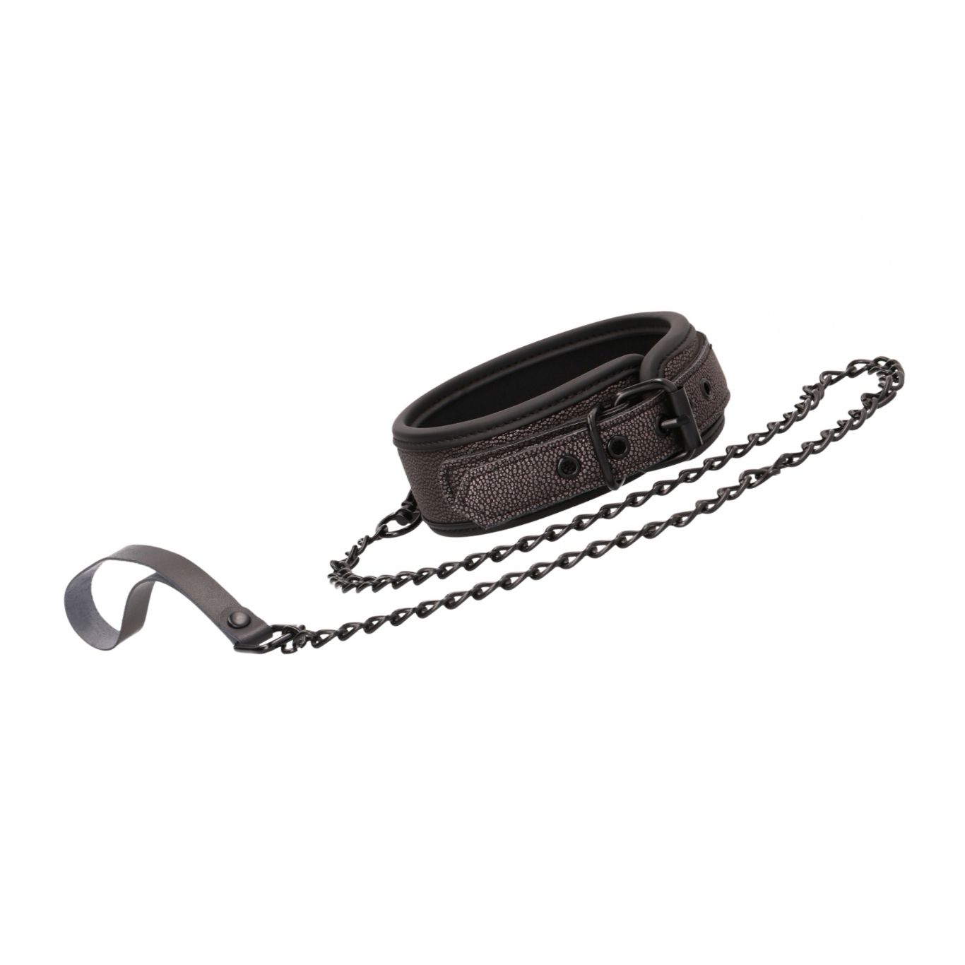 Ouch Elegant Collar With Leash Gri