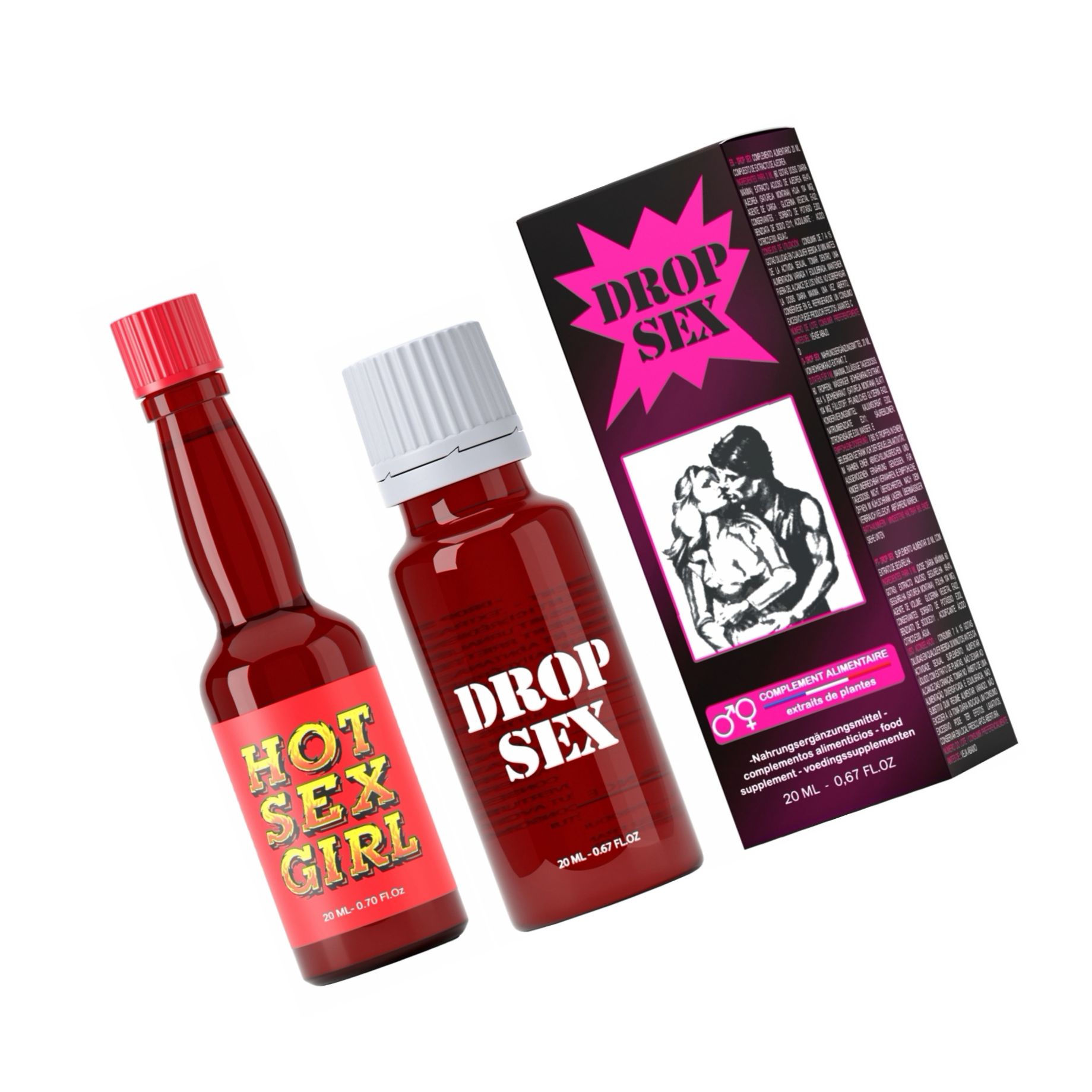 Pachet Afrodisiac Hot Sex Girl 20ml + Afrodisiac Drop Sex 20ml