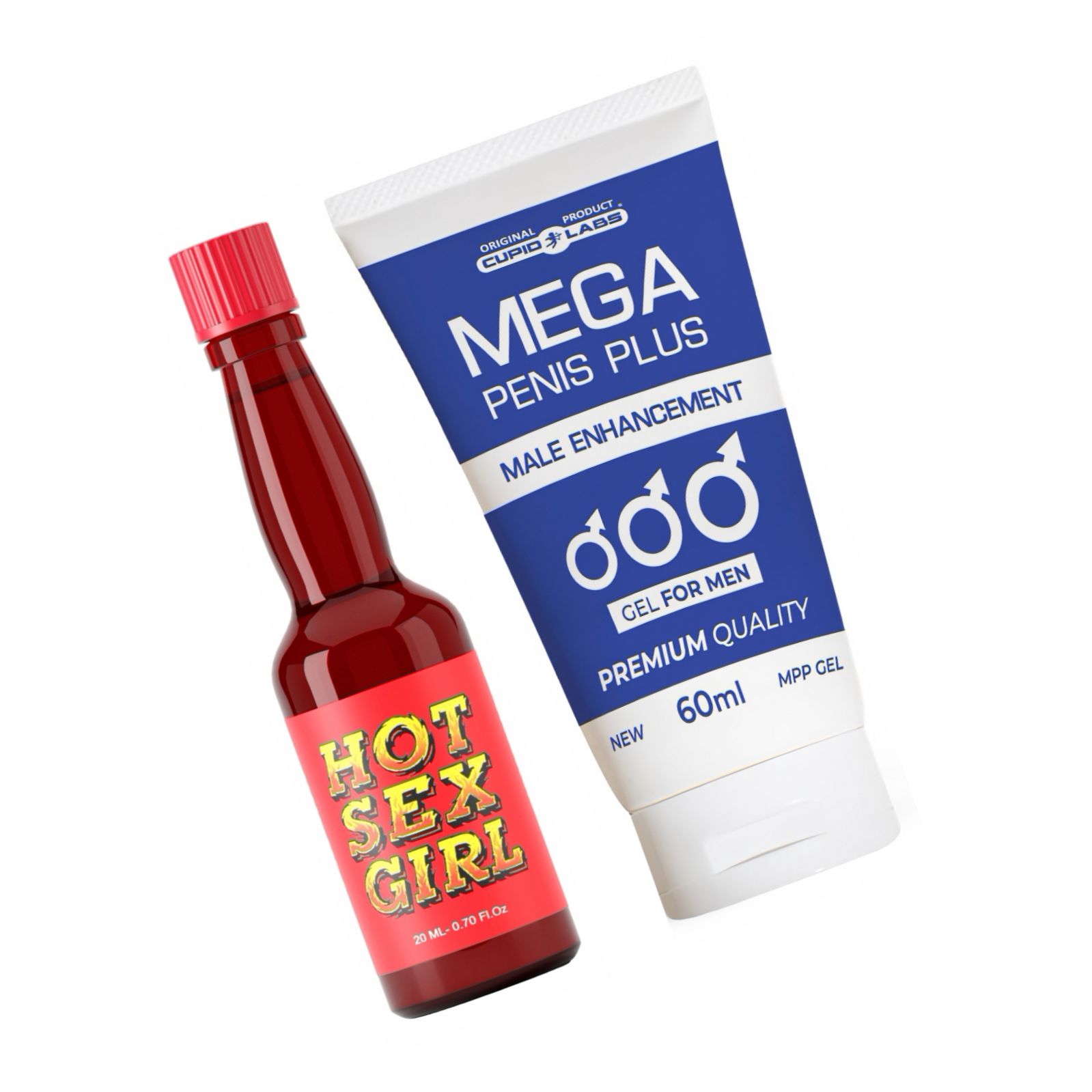 Pachet Afrodisiac Hot Sex Girl 20ml Și Gel Mărire Penis Mega Penis Plus 65ml