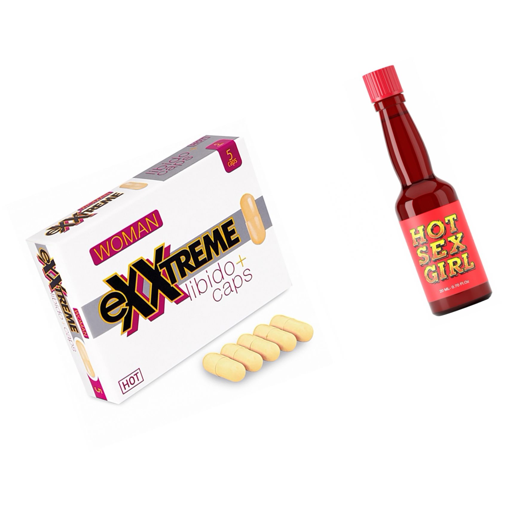 Pachet Capsule Femei eXXtreme Libido Afrodisiac + Afrodisiac Hot Sex Girl 20ml