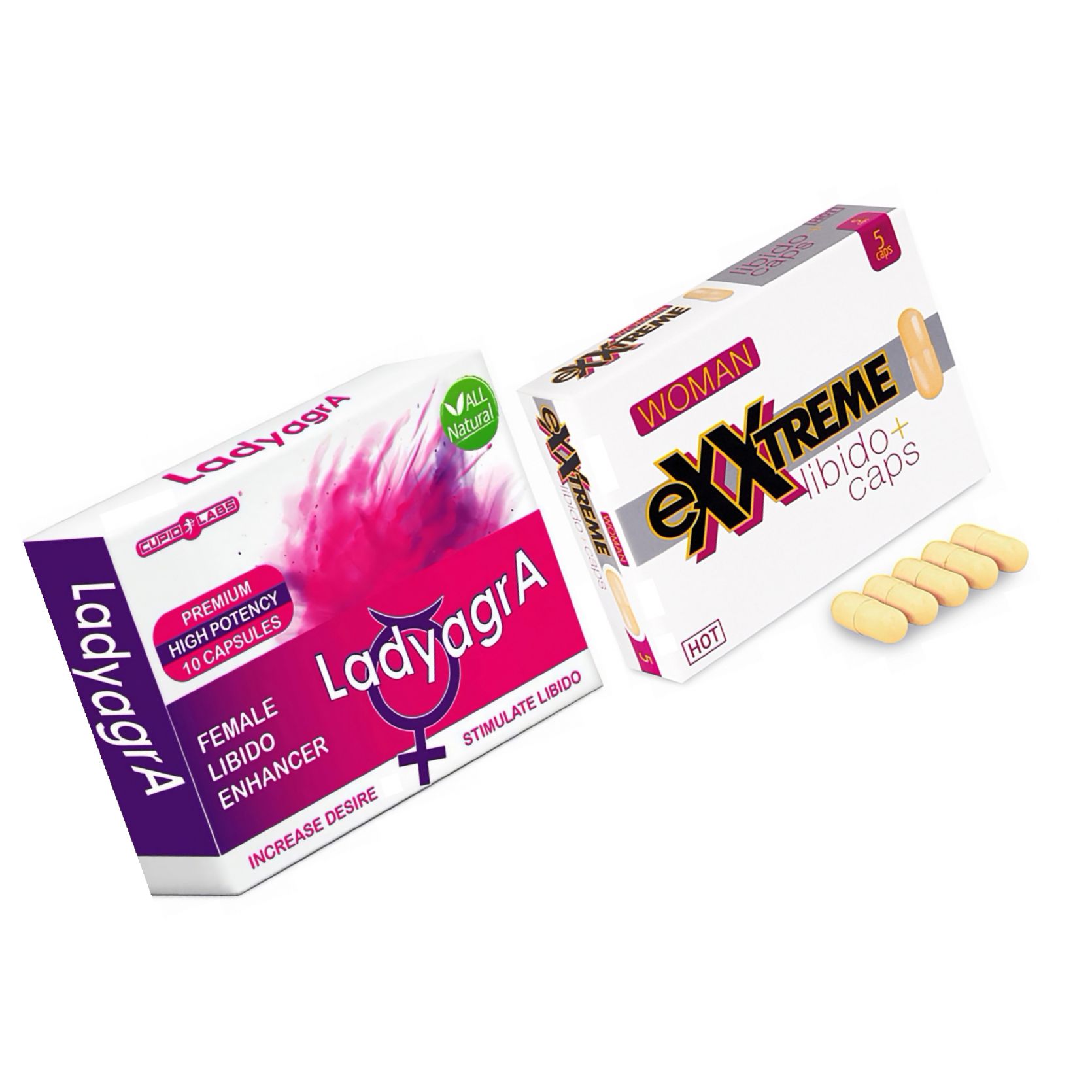 Pachet Capsule Femei eXXtreme Libido Afrodisiac 5buc + Pastile Libido Ladyagra 10buc